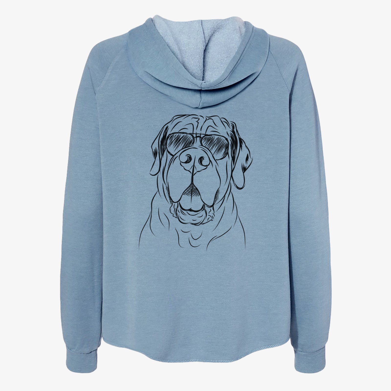 Tufton the English Mastiff - Women's Cali Wave Zip-Up Sweatshirt