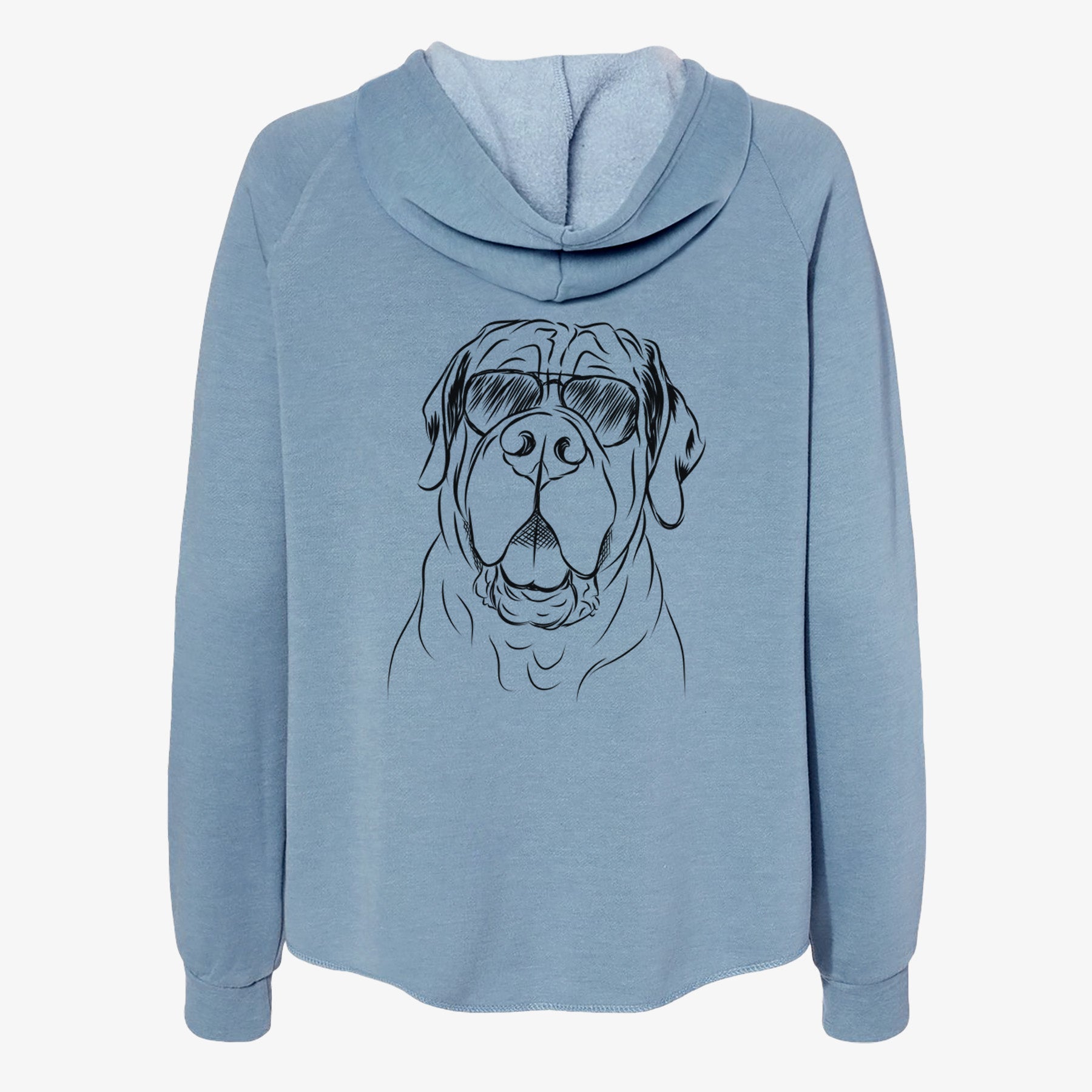 Tufton the English Mastiff - Women's Cali Wave Zip-Up Sweatshirt