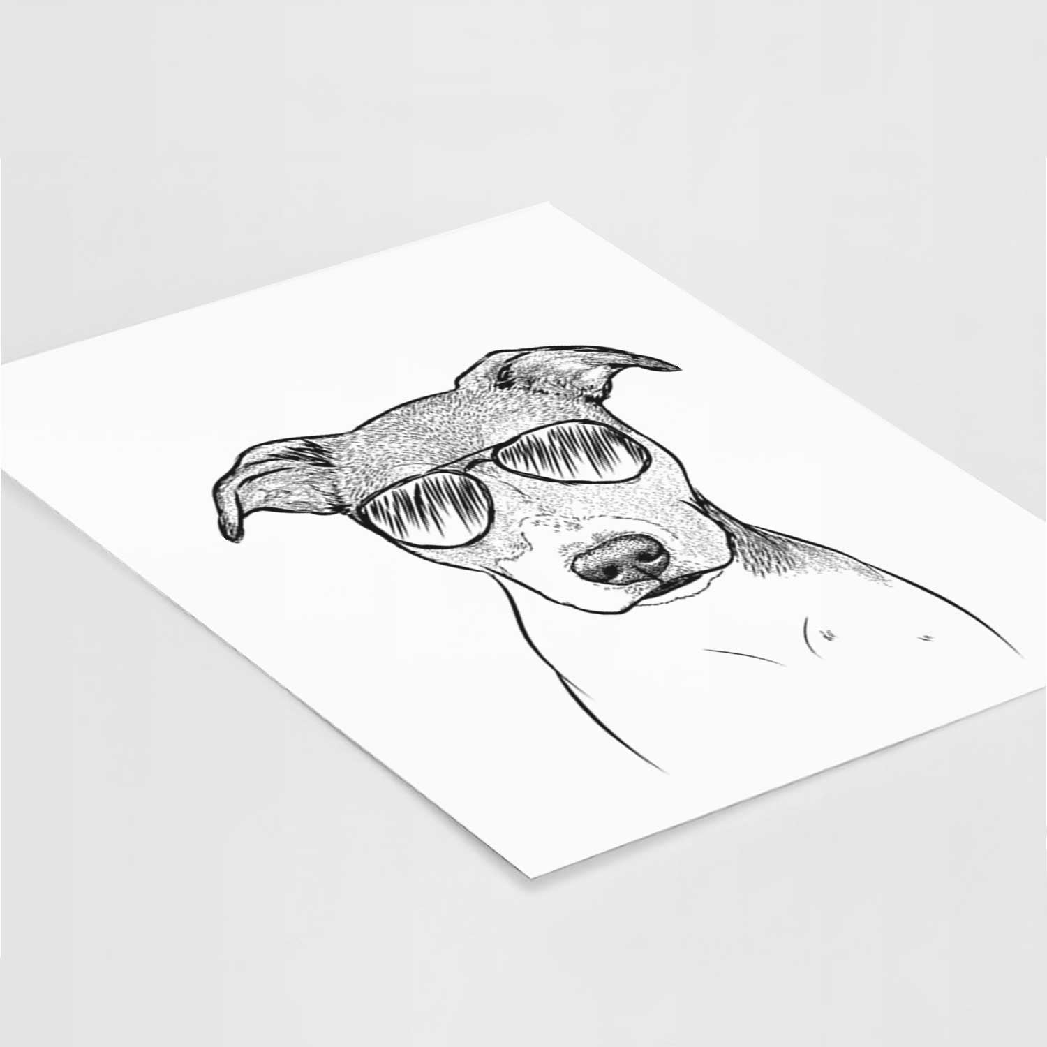 Tula the American Staffordshire Heeler Mix Art Print