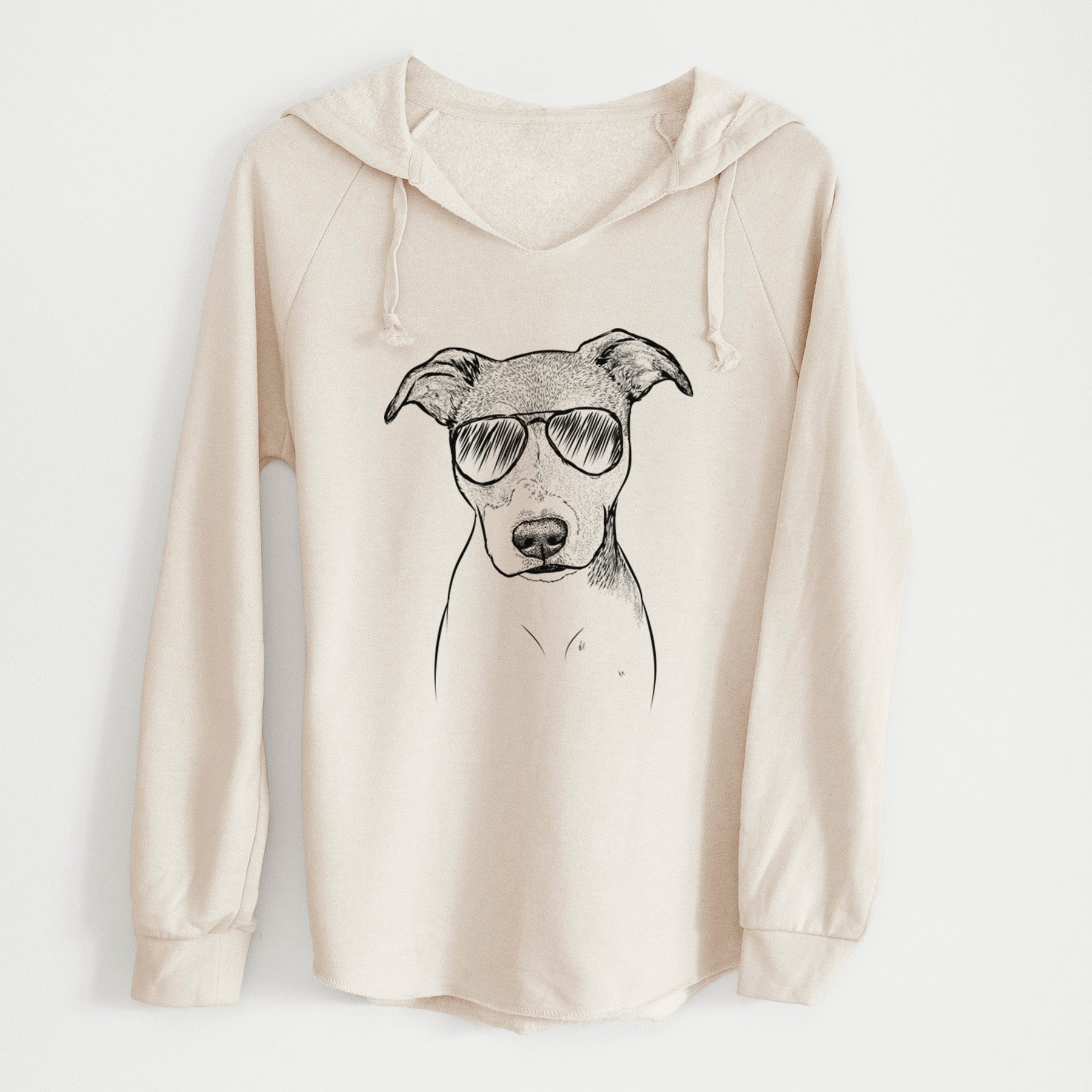 Aviator Tula the American Staffordshire Terrier Heeler Mix - Cali Wave Hooded Sweatshirt