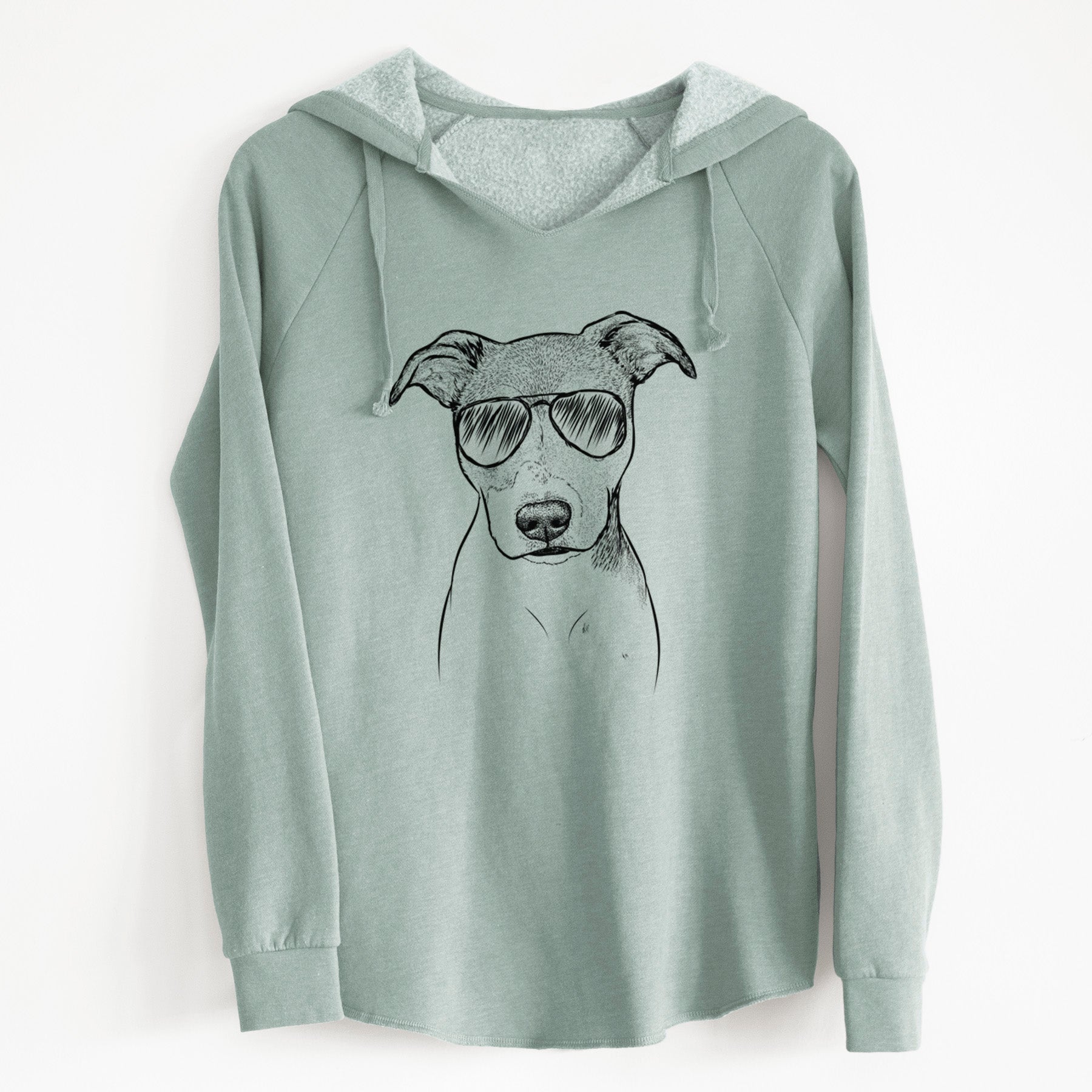 Aviator Tula the American Staffordshire Terrier Heeler Mix - Cali Wave Hooded Sweatshirt