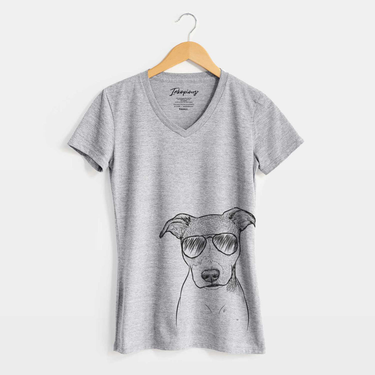 Aviator Tula the American Staffordshire Terrier Heeler Mix - Women&#39;s V-neck Shirt