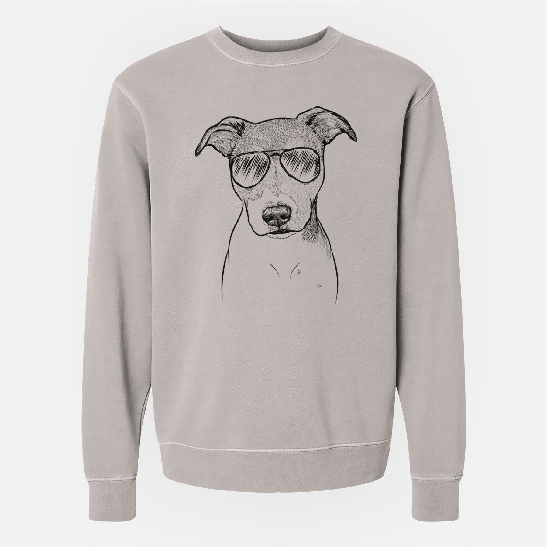 Aviator Tula the American Staffordshire Terrier Heeler Mix - Unisex Pigment Dyed Crew Sweatshirt