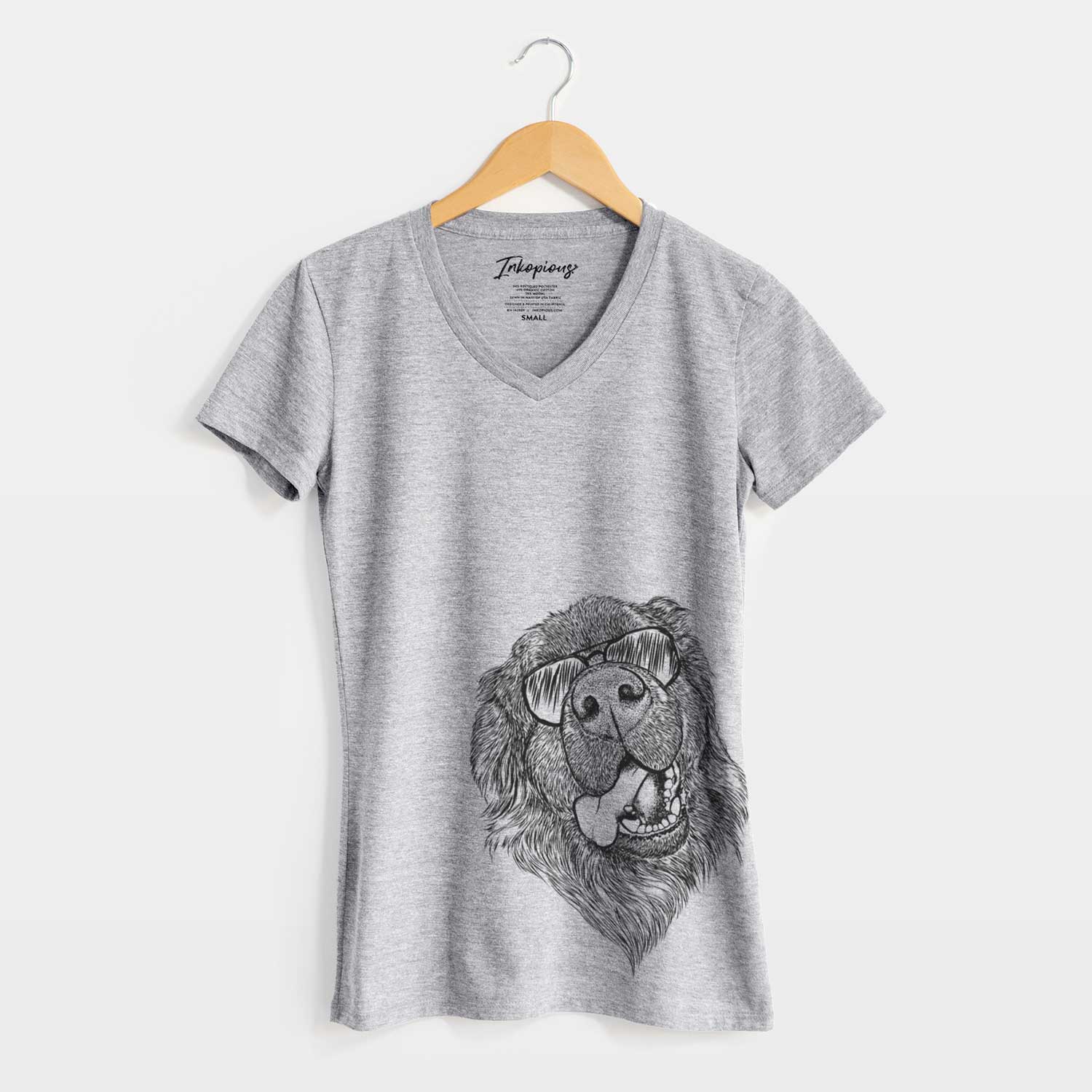 Aviator Tuna the Newfoundland - Women's V-neck Shirt