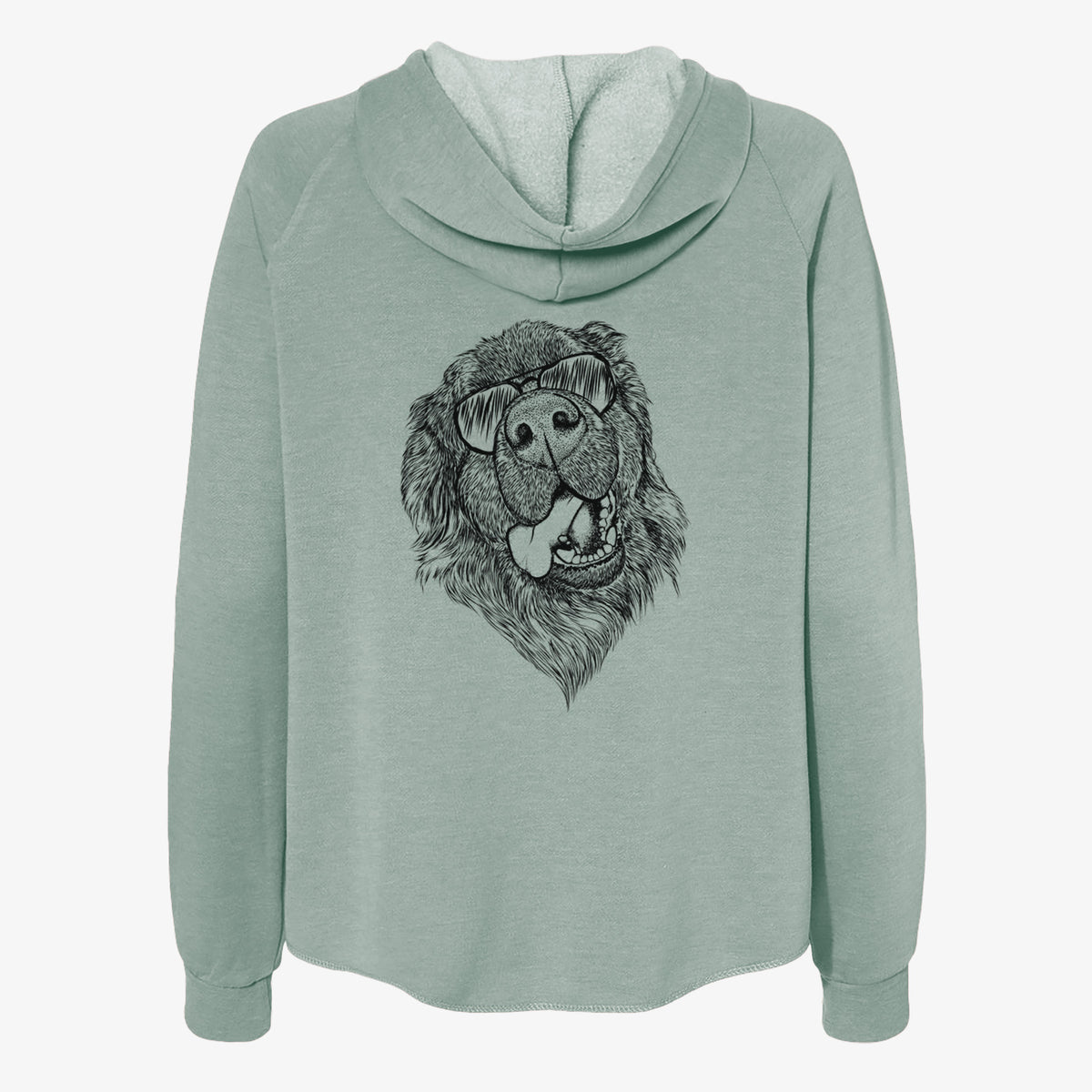 Tuna the Newfoundland - Women's Cali Wave Zip-Up Sweatshirt