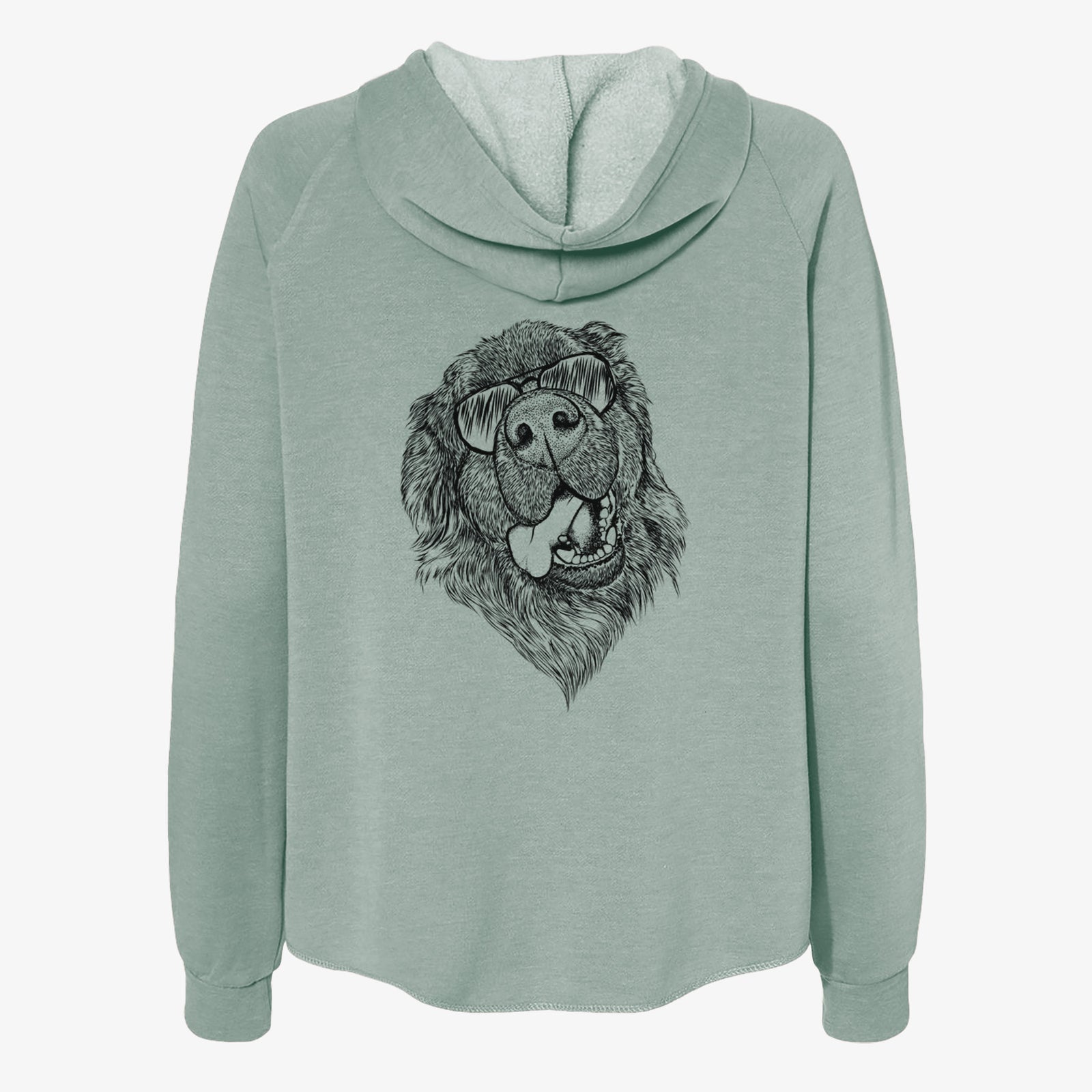Tuna the Newfoundland - Women's Cali Wave Zip-Up Sweatshirt
