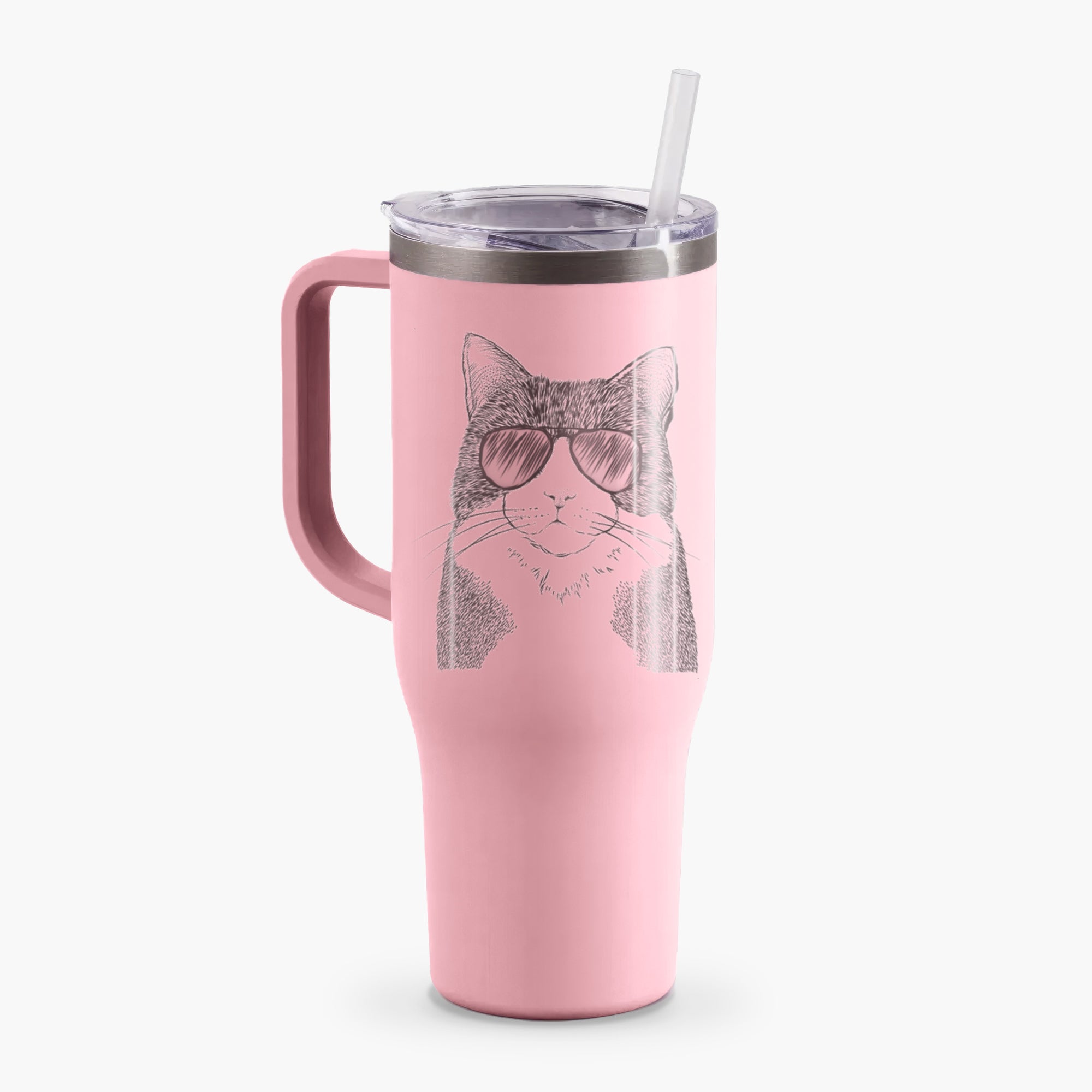 Tux the Tuxedo Cat - 40oz Tumbler with Handle