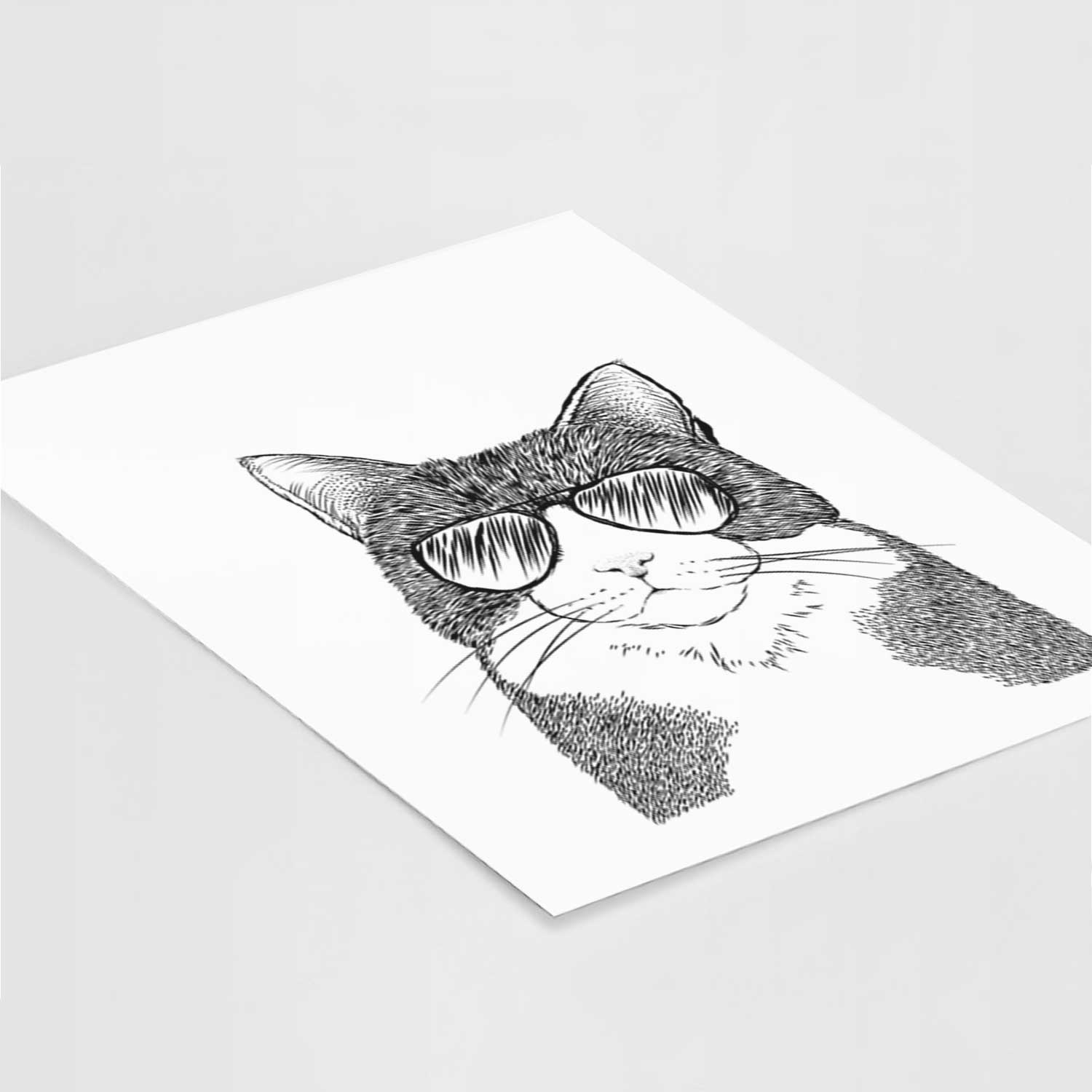 Tux the Tuxedo Cat Art Print