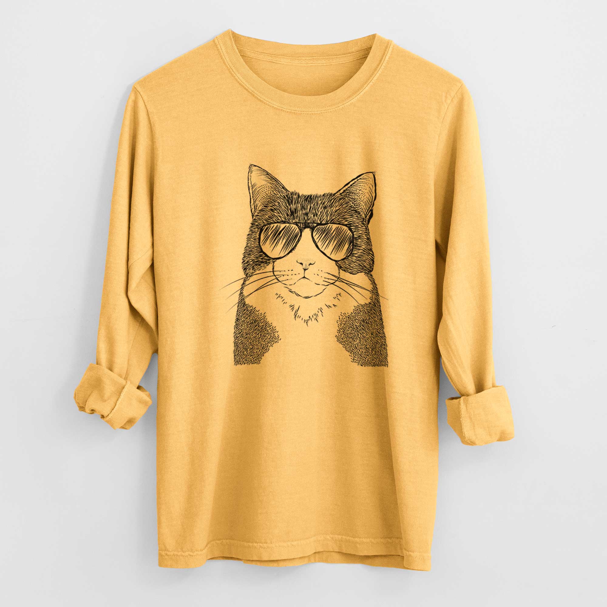 Aviators Tux the Tuxedo Cat - Heavyweight 100% Cotton Long Sleeve