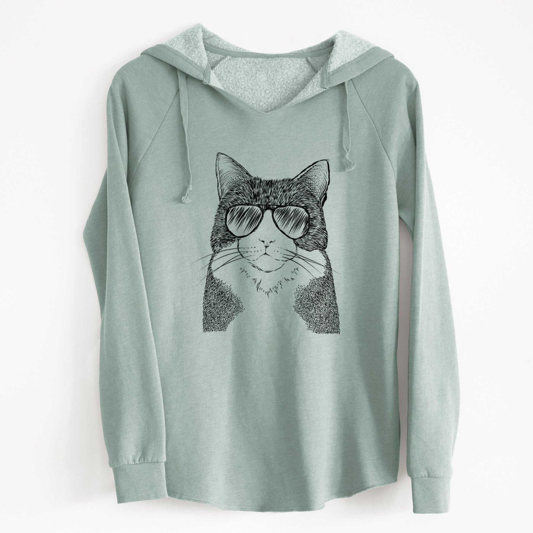 Aviator Tux the Tuxedo Cat - Cali Wave Hooded Sweatshirt