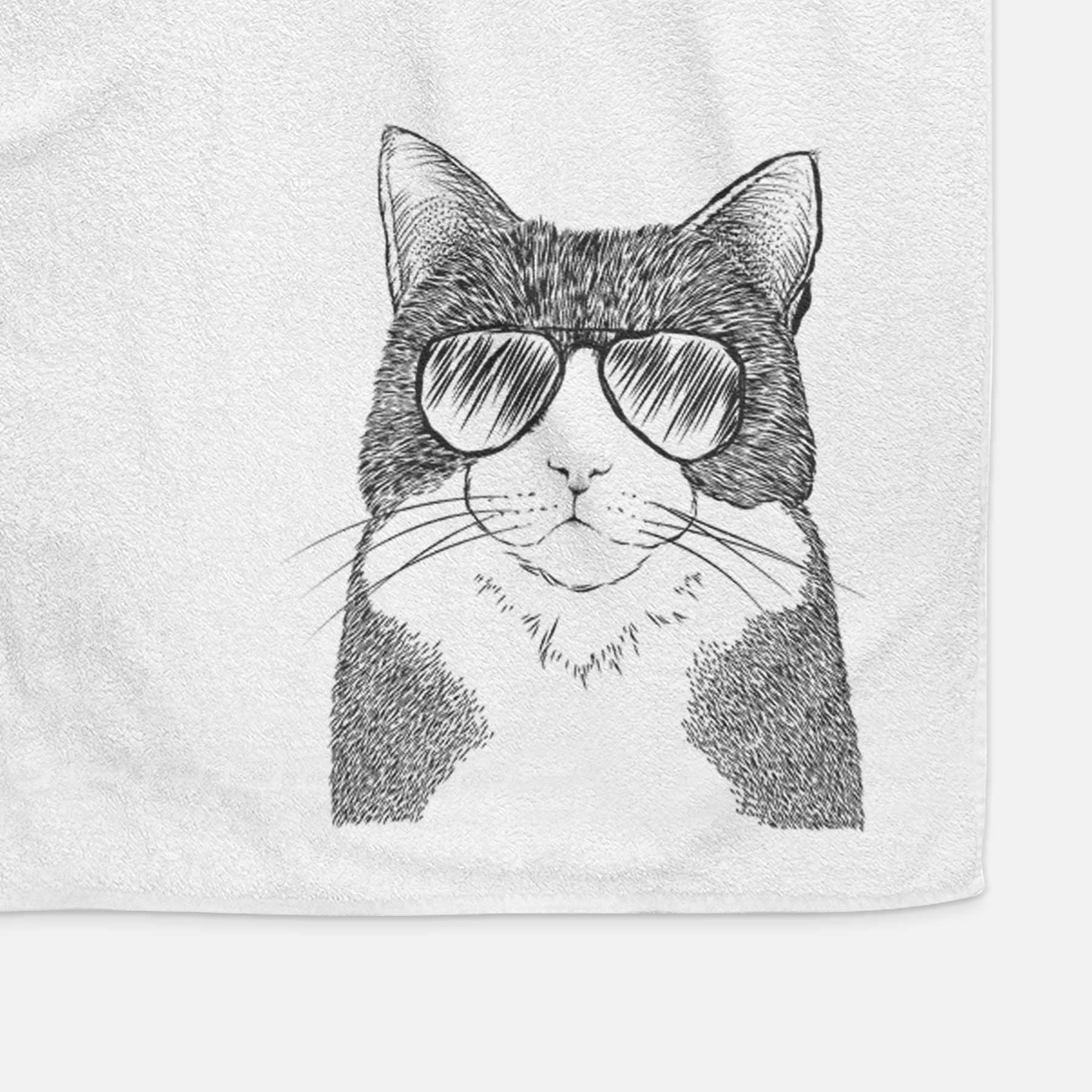 Tux the Tuxedo Cat Decorative Hand Towel