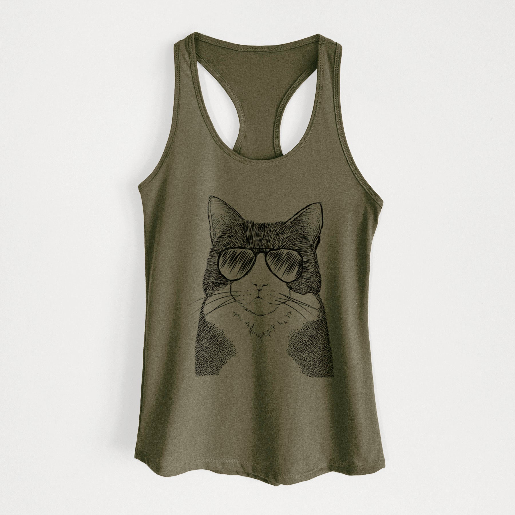 Tux the Tuxedo Cat - Women's Racerback Tanktop