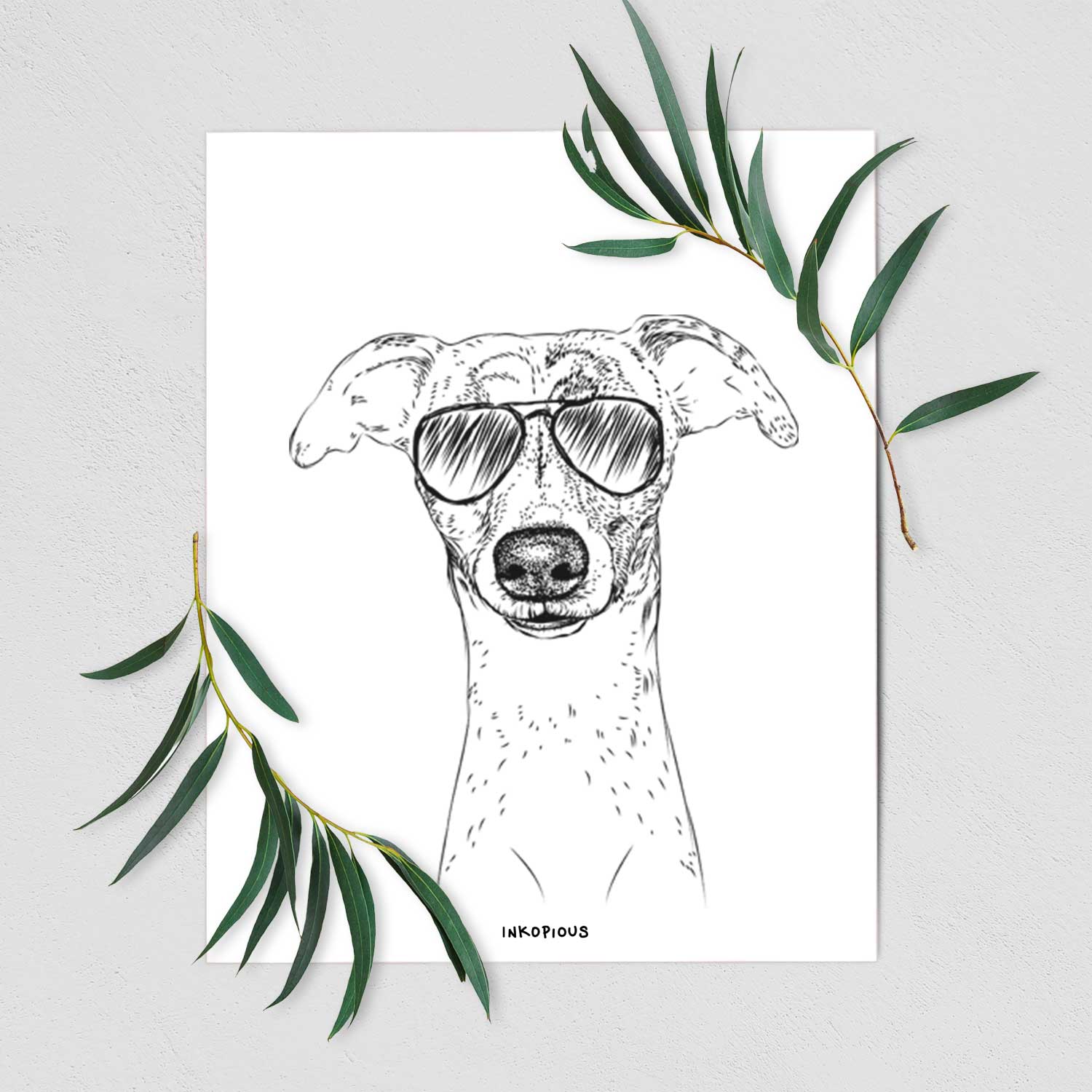 Twiggy the Whippet Art Print