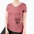 Aviator Twiggy the Whippet - Women's V-neck Shirt