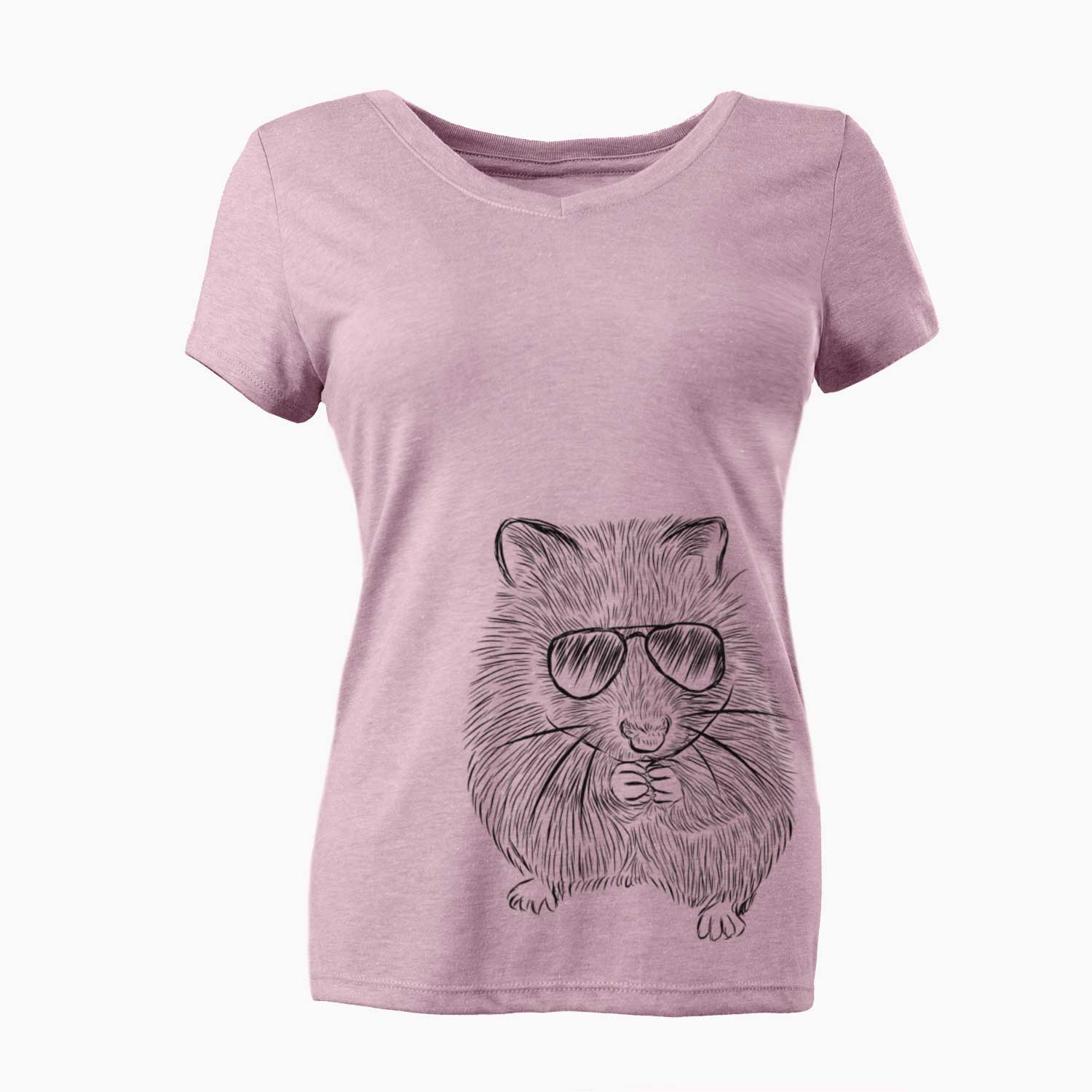 Aviator Twitch the Hamster - Women's V-neck Shirt