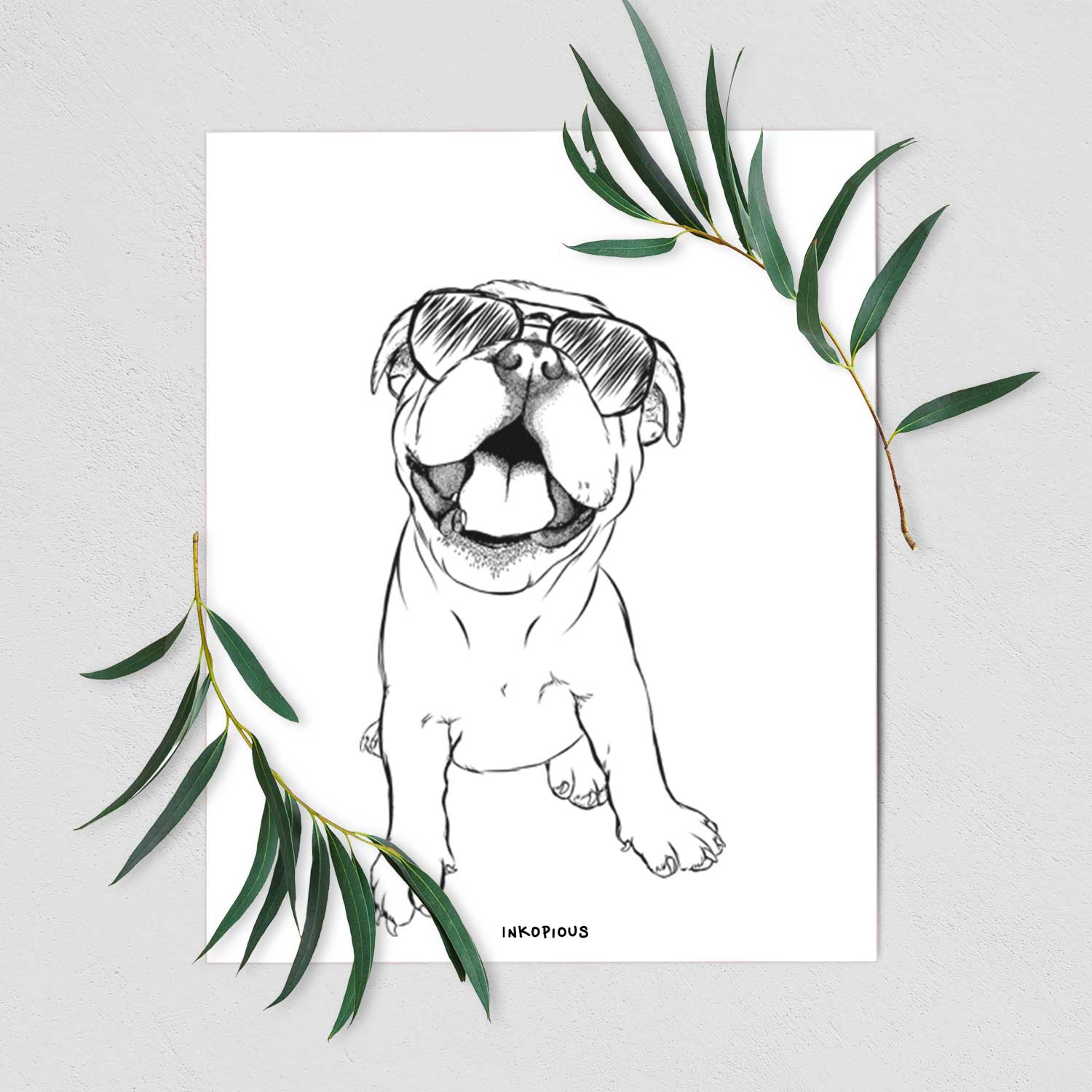 Tyke the English Bulldog Puppy Art Print