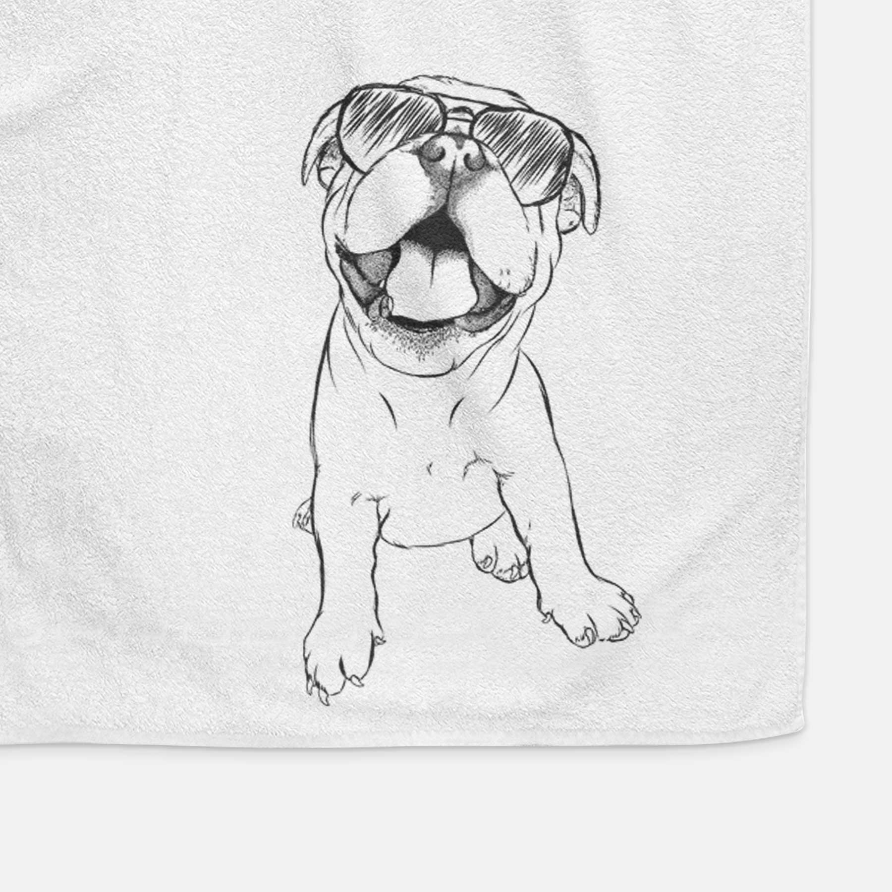 Tyke the English Bulldog Decorative Hand Towel