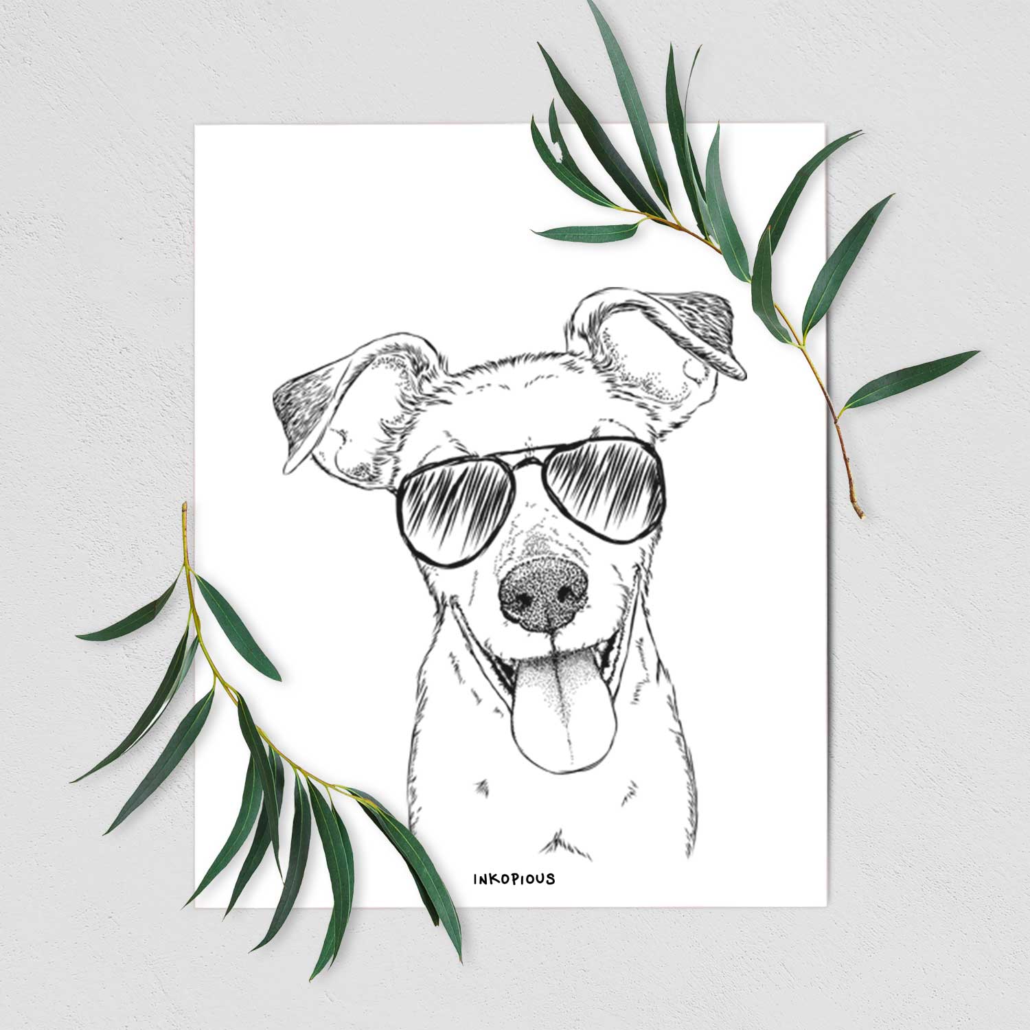 Tyler the Mixed Breed Art Print