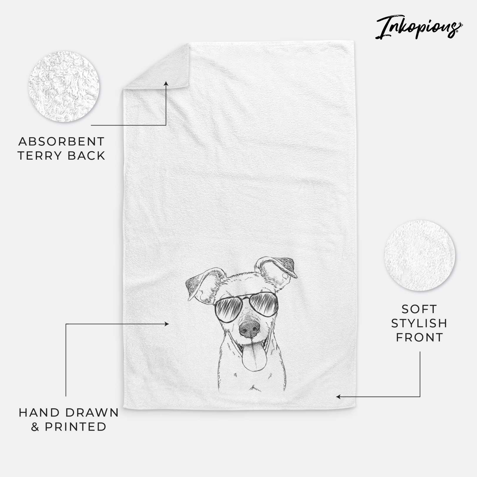 Tyler the Mixed Breed Decorative Hand Towel