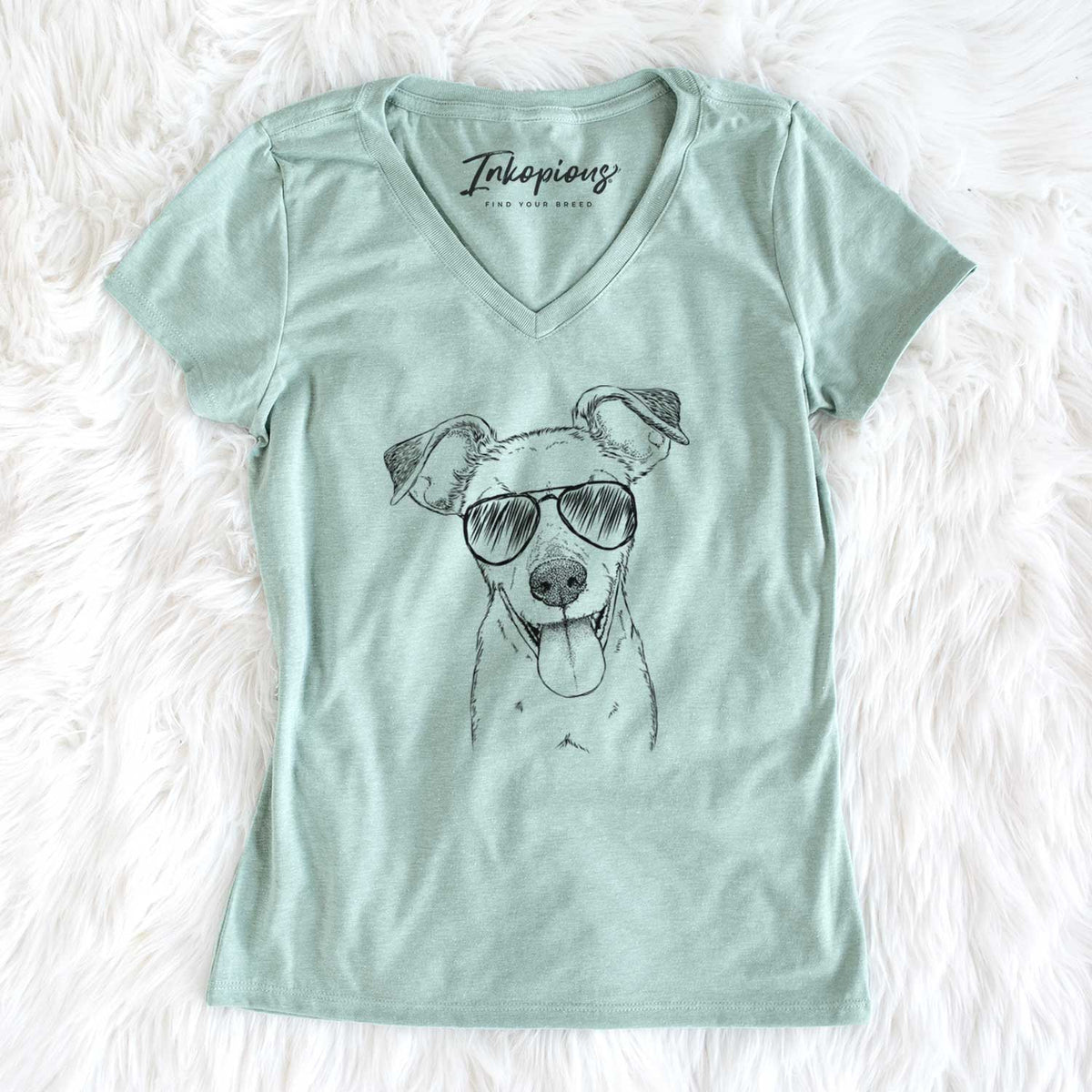 Aviator Tyler the Mixed Breed - Women's V-neck Shirt