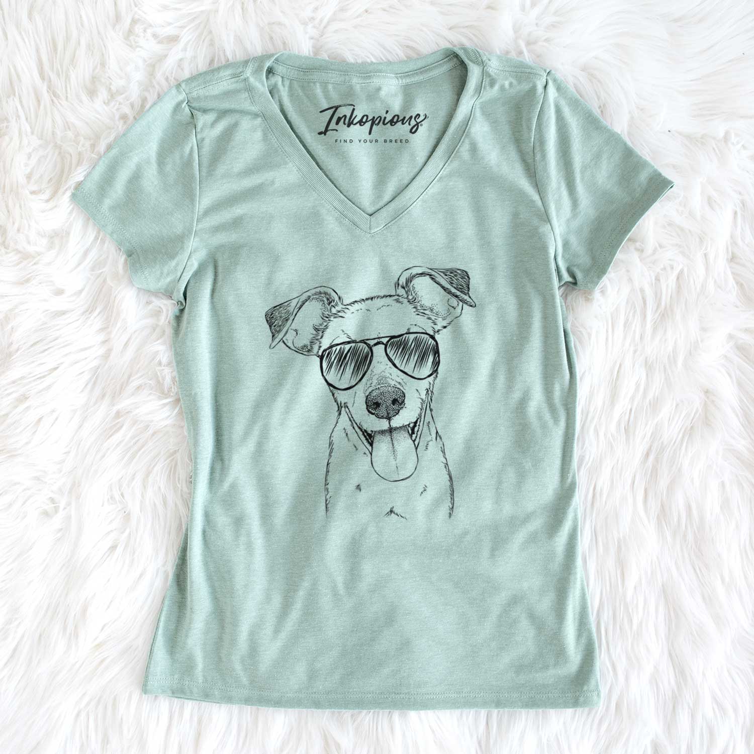 Aviator Tyler the Mixed Breed - Women's V-neck Shirt