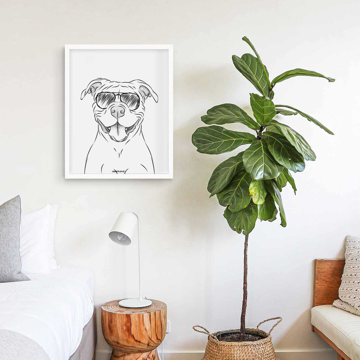 Tyson the American Bulldog Art Print