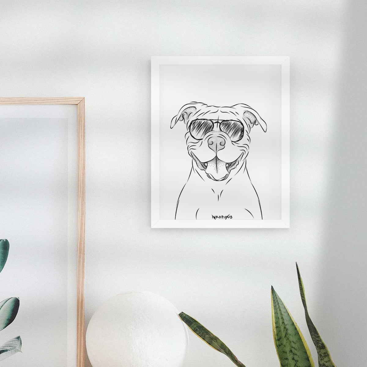 Tyson the American Bulldog Art Print