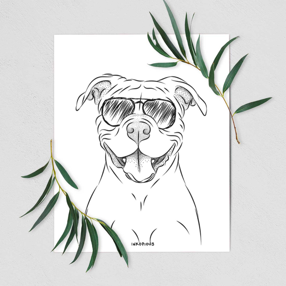 Tyson the American Bulldog Art Print
