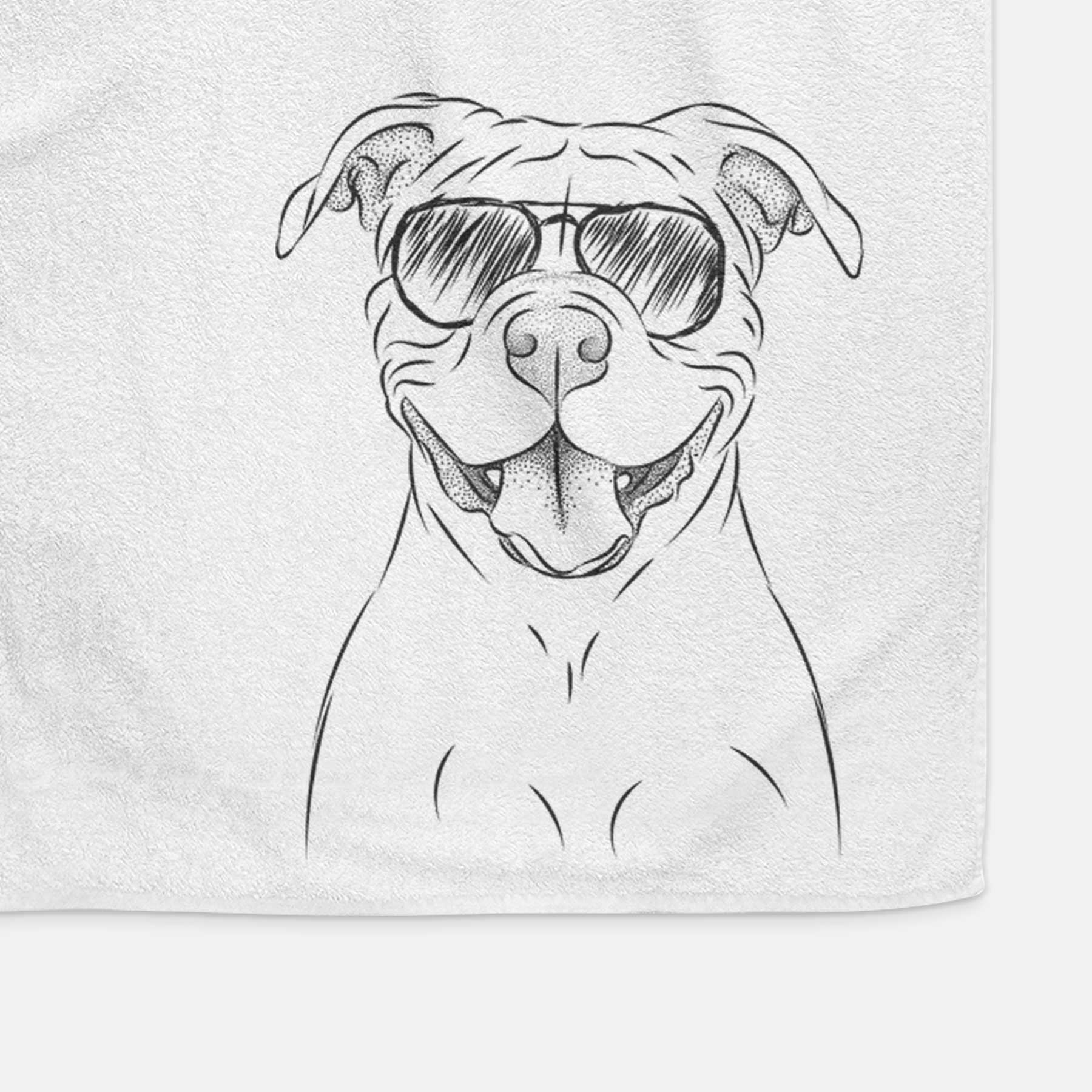 Tyson the American Bulldog Decorative Hand Towel