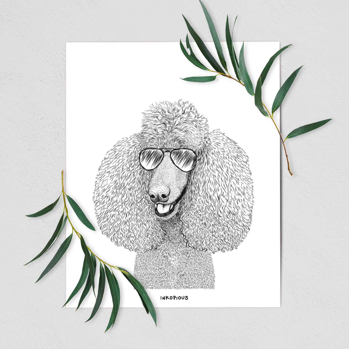 Uncle Tucker the Standard Poodle Art Print