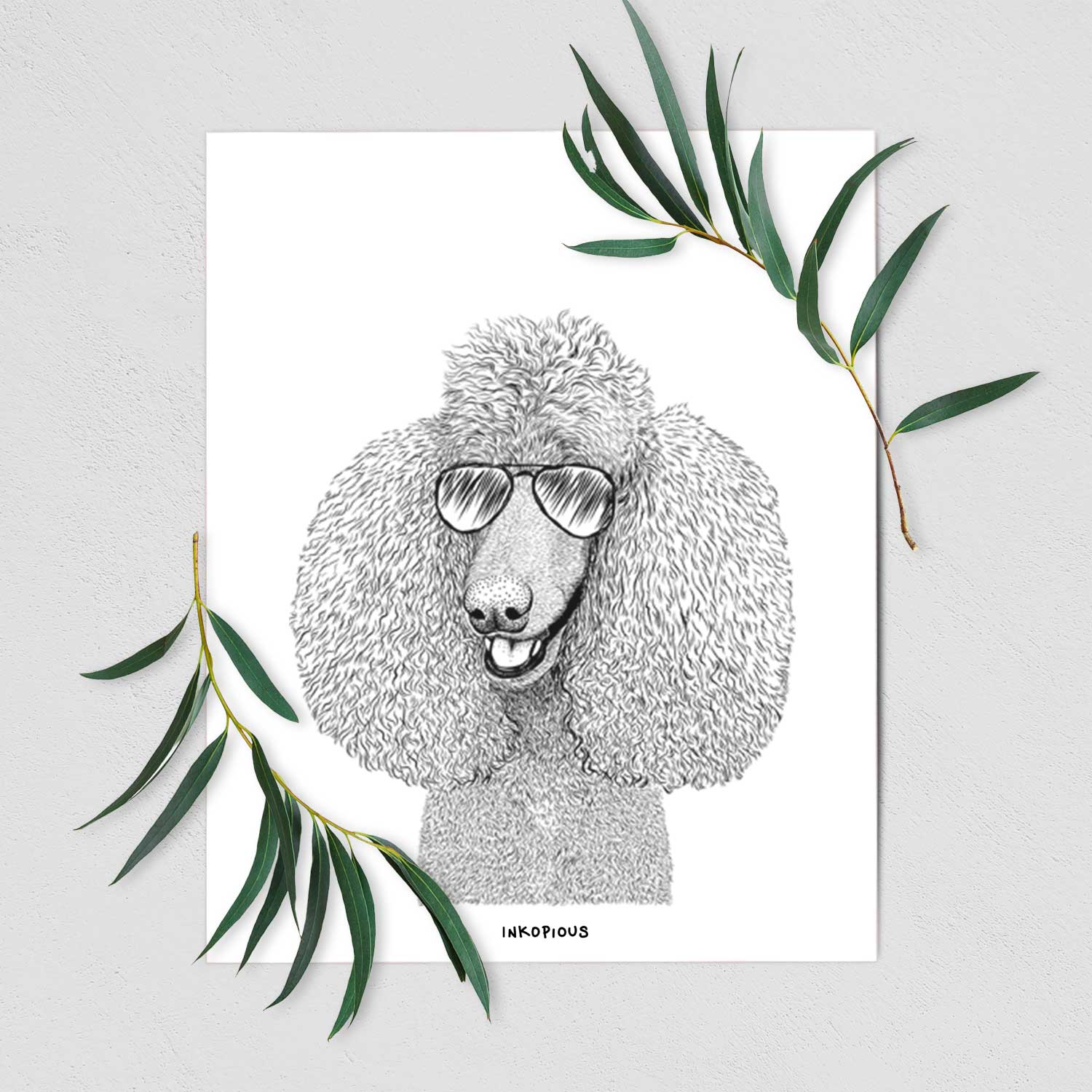 Uncle Tucker the Standard Poodle Art Print