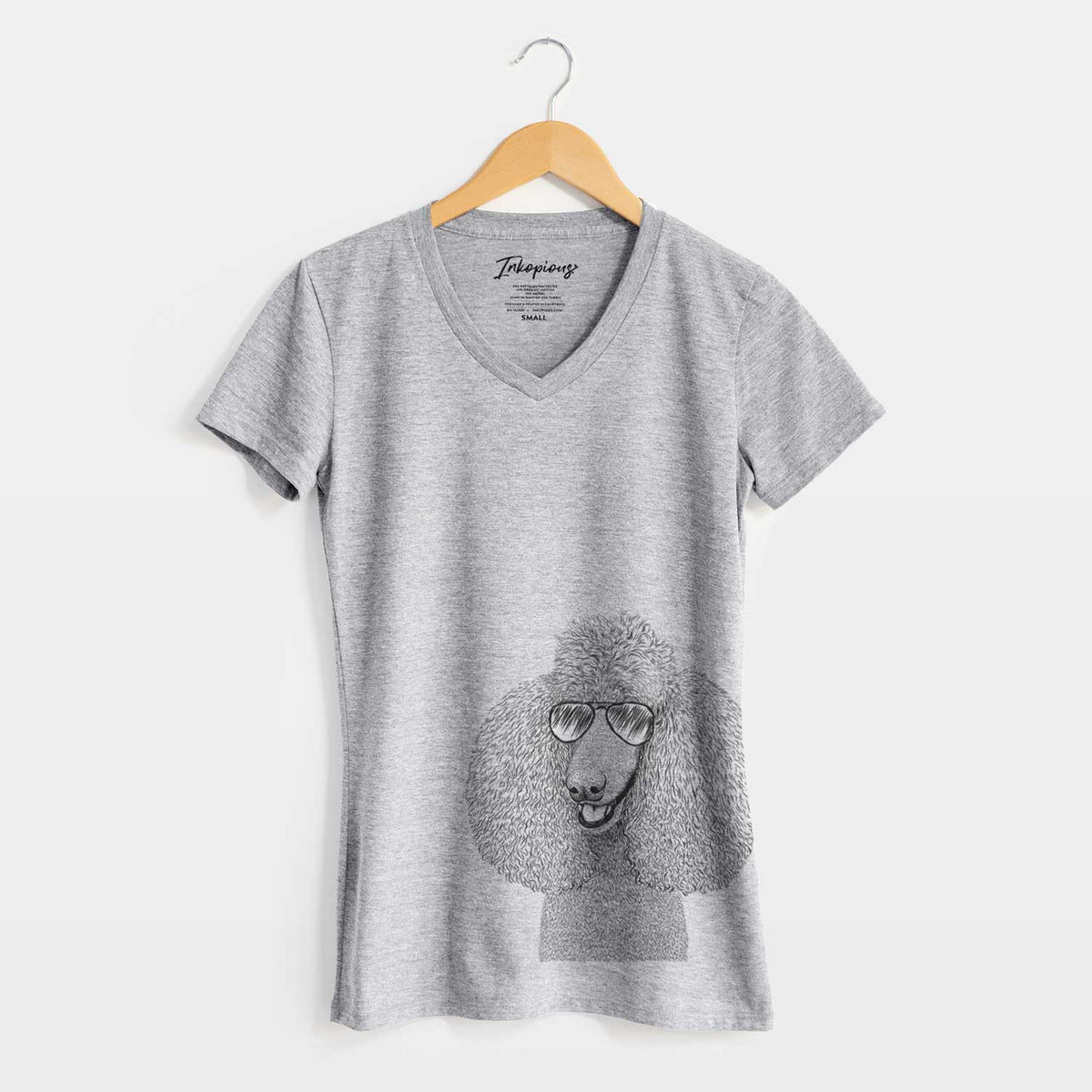 Aviator Uncle Tucker the Poodle - Women&#39;s V-neck Shirt