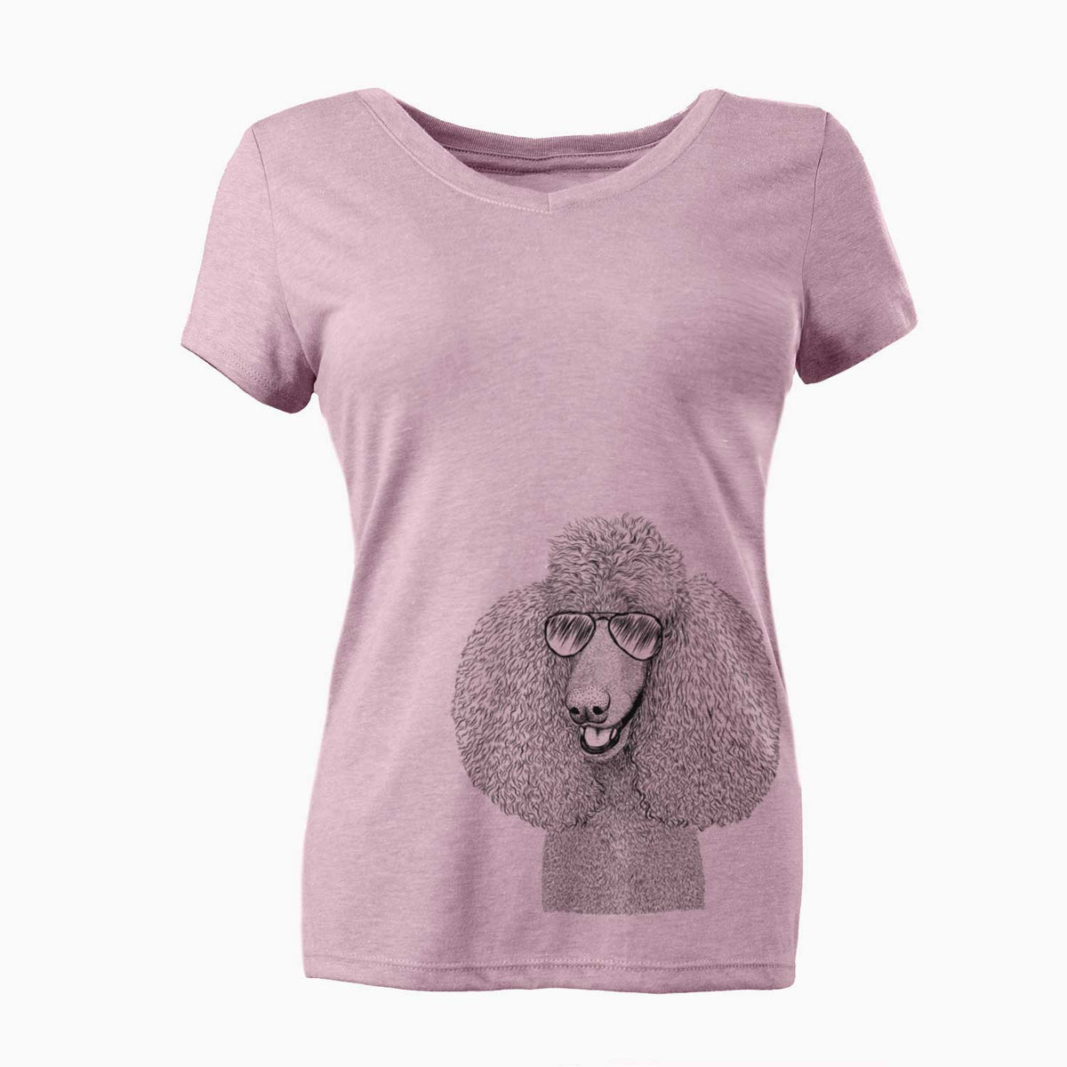Aviator Uncle Tucker the Poodle - Women's V-neck Shirt