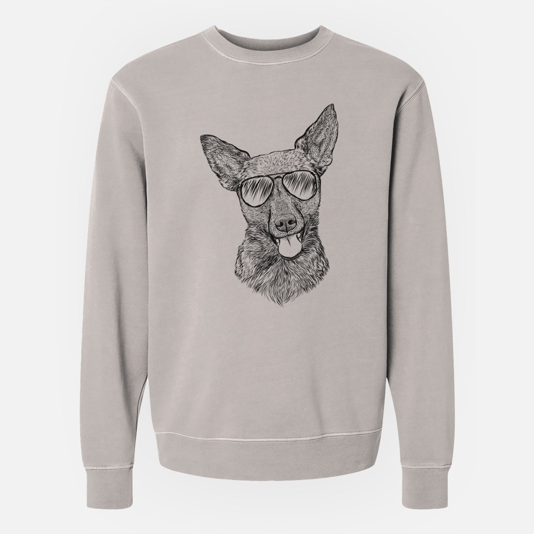 Aviator Ursa the Mixed Breed - Unisex Pigment Dyed Crew Sweatshirt