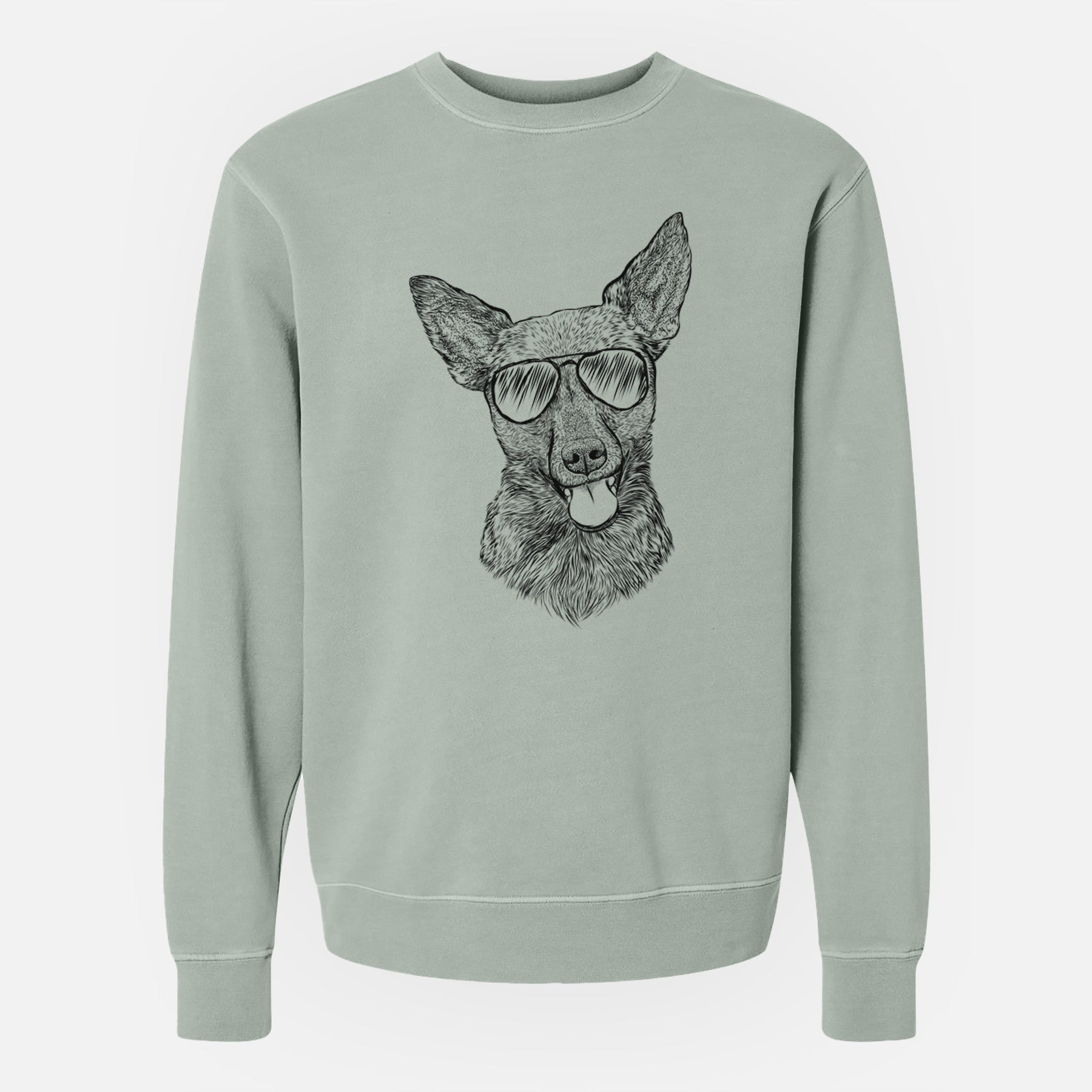 Aviator Ursa the Mixed Breed - Unisex Pigment Dyed Crew Sweatshirt