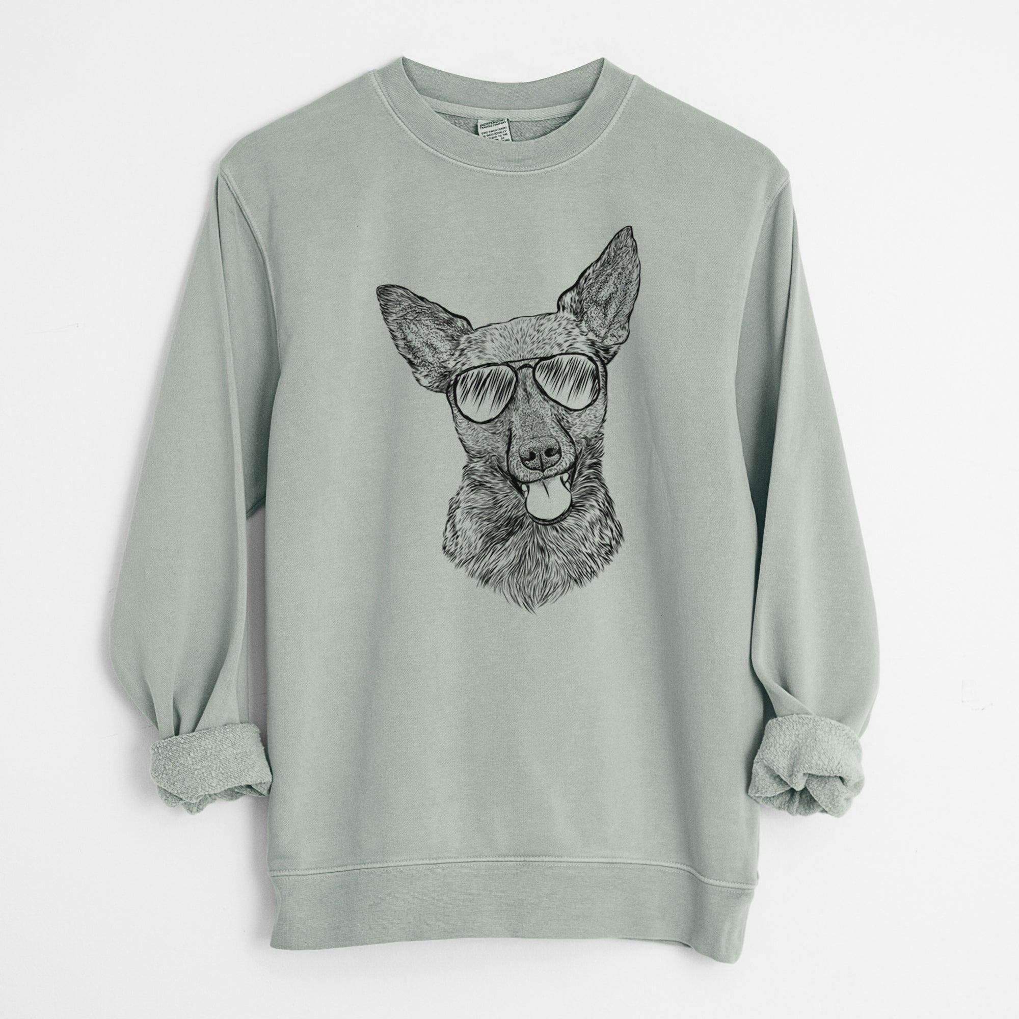 Aviator Ursa the Mixed Breed - Unisex Pigment Dyed Crew Sweatshirt