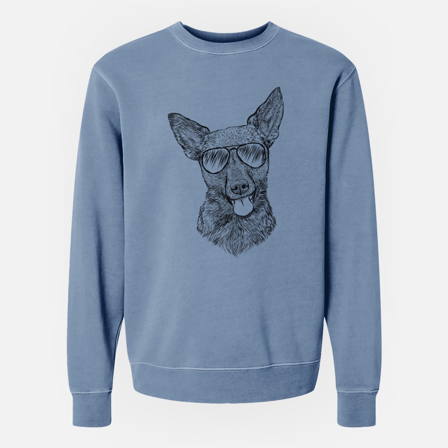 Aviator Ursa the Mixed Breed - Unisex Pigment Dyed Crew Sweatshirt