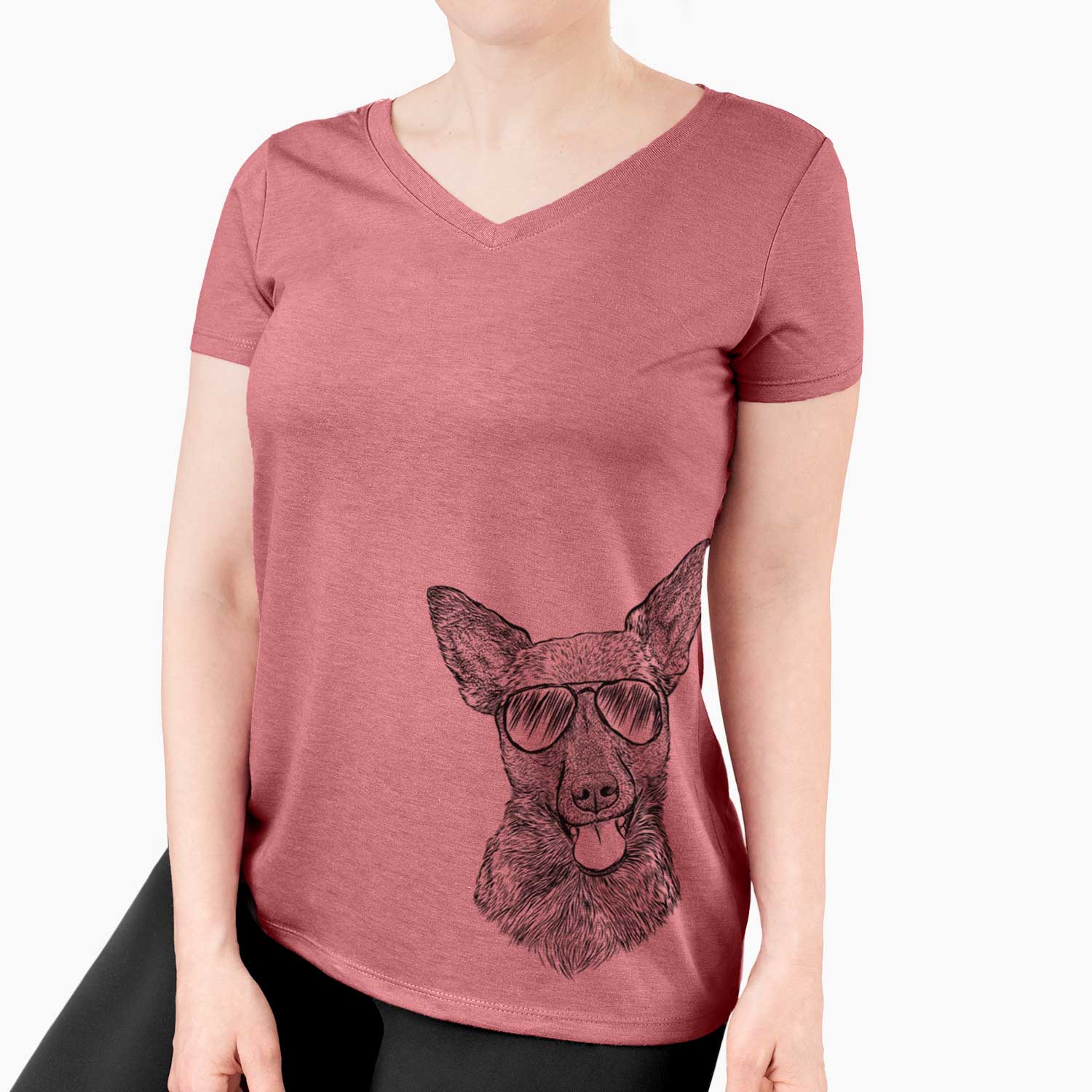 Aviator Ursa the Mixed Breed - Women's V-neck Shirt