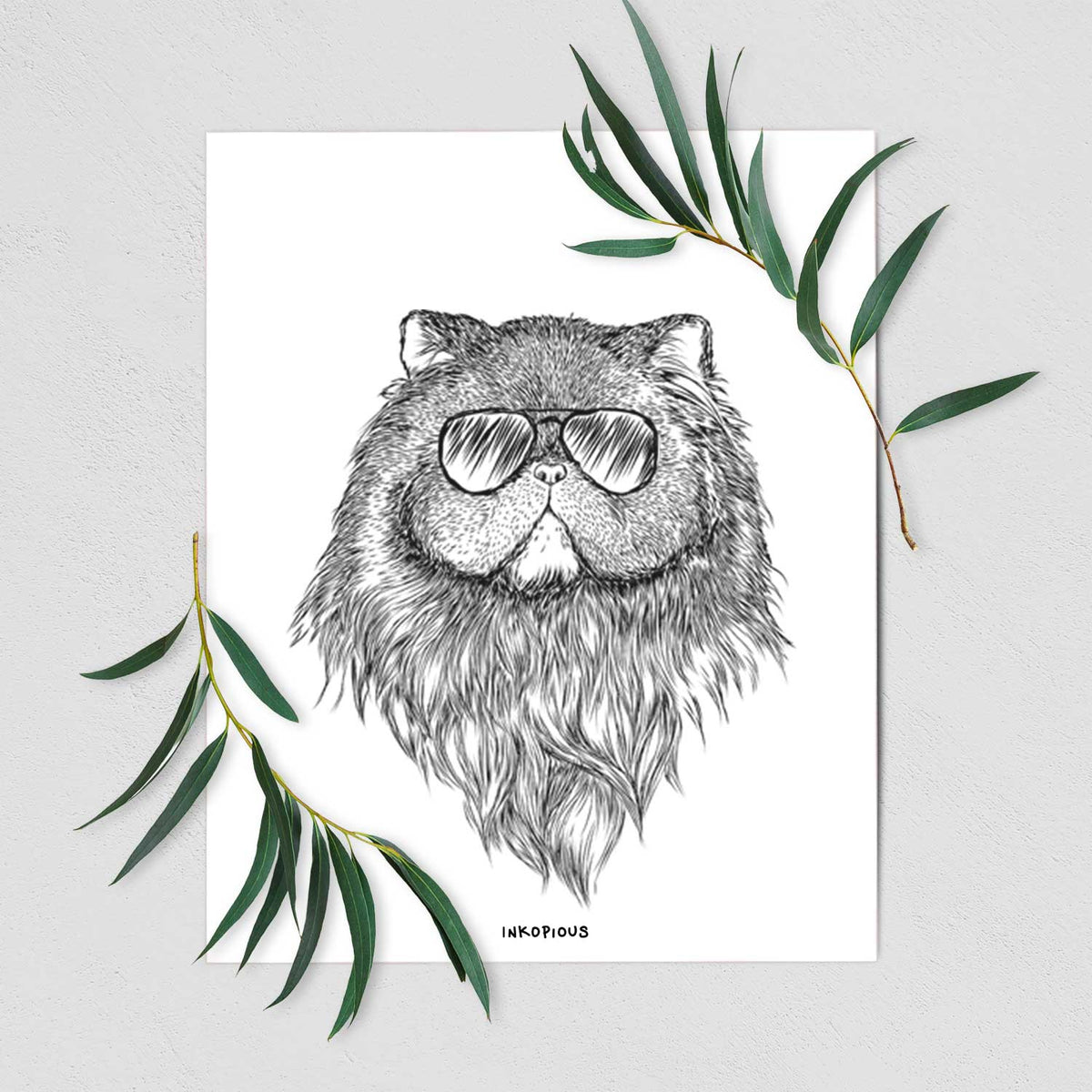 Vader the Persian Cat Art Print