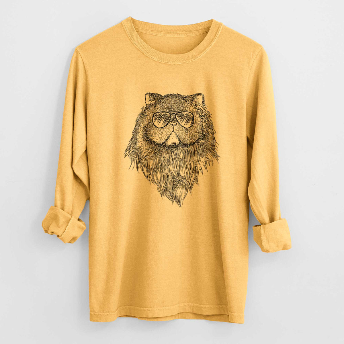 Aviators Vader the Persian Cat - Heavyweight 100% Cotton Long Sleeve