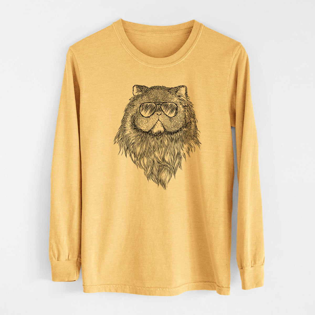 Aviators Vader the Persian Cat - Heavyweight 100% Cotton Long Sleeve