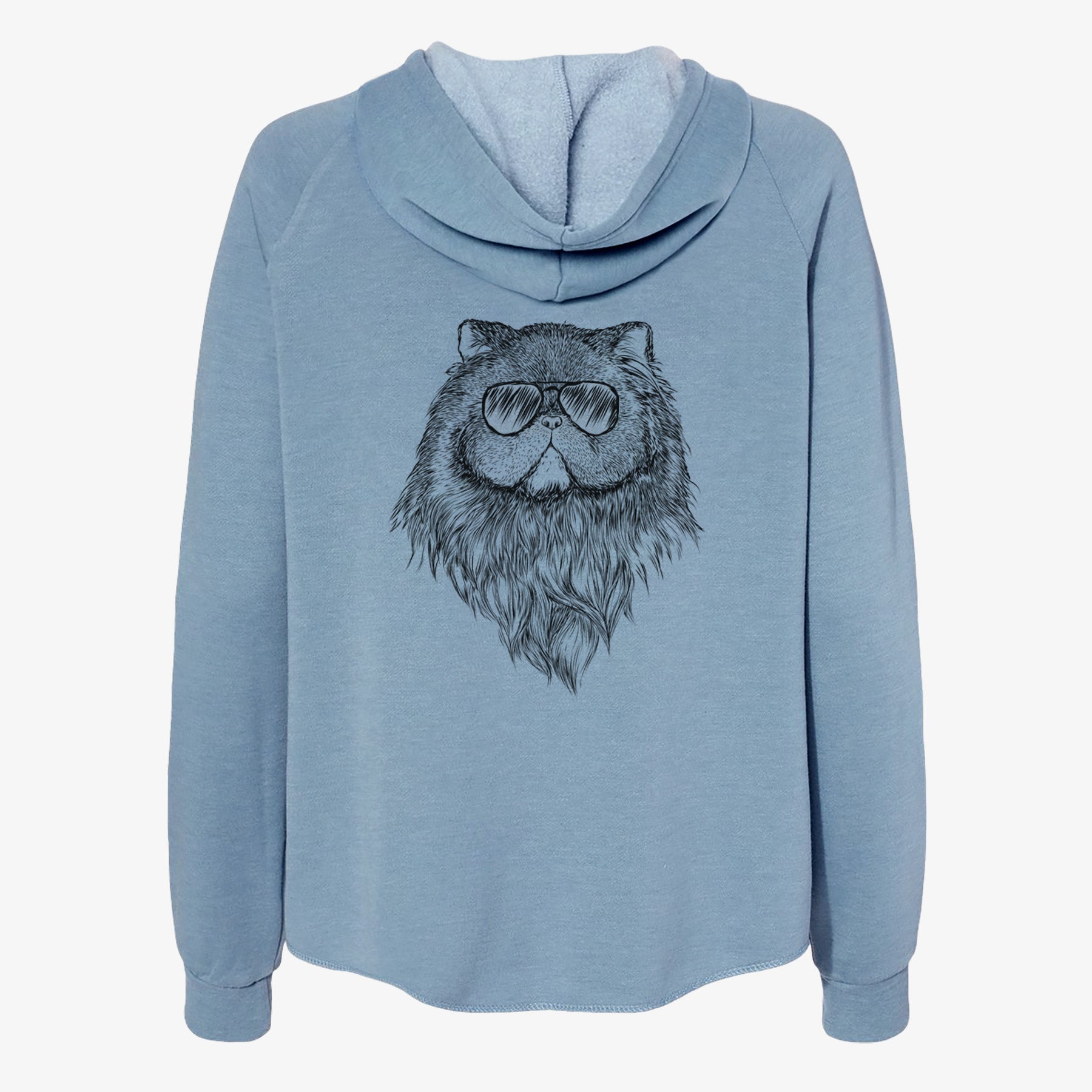 Vader the Persian Cat - Women's Cali Wave Zip-Up Sweatshirt