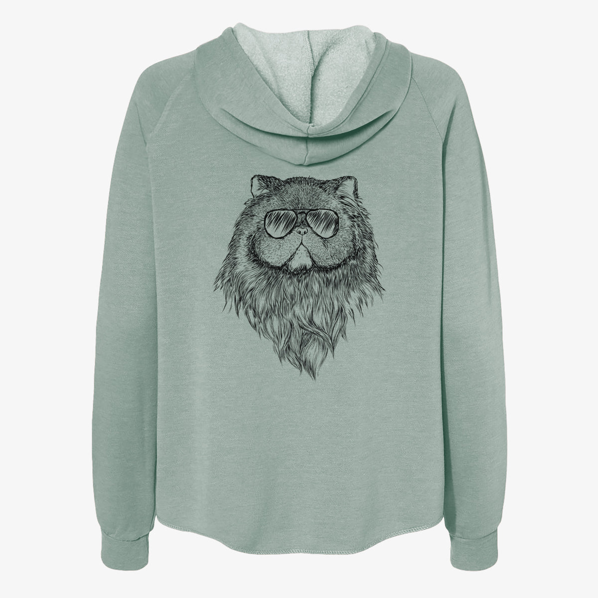 Vader the Persian Cat - Women's Cali Wave Zip-Up Sweatshirt