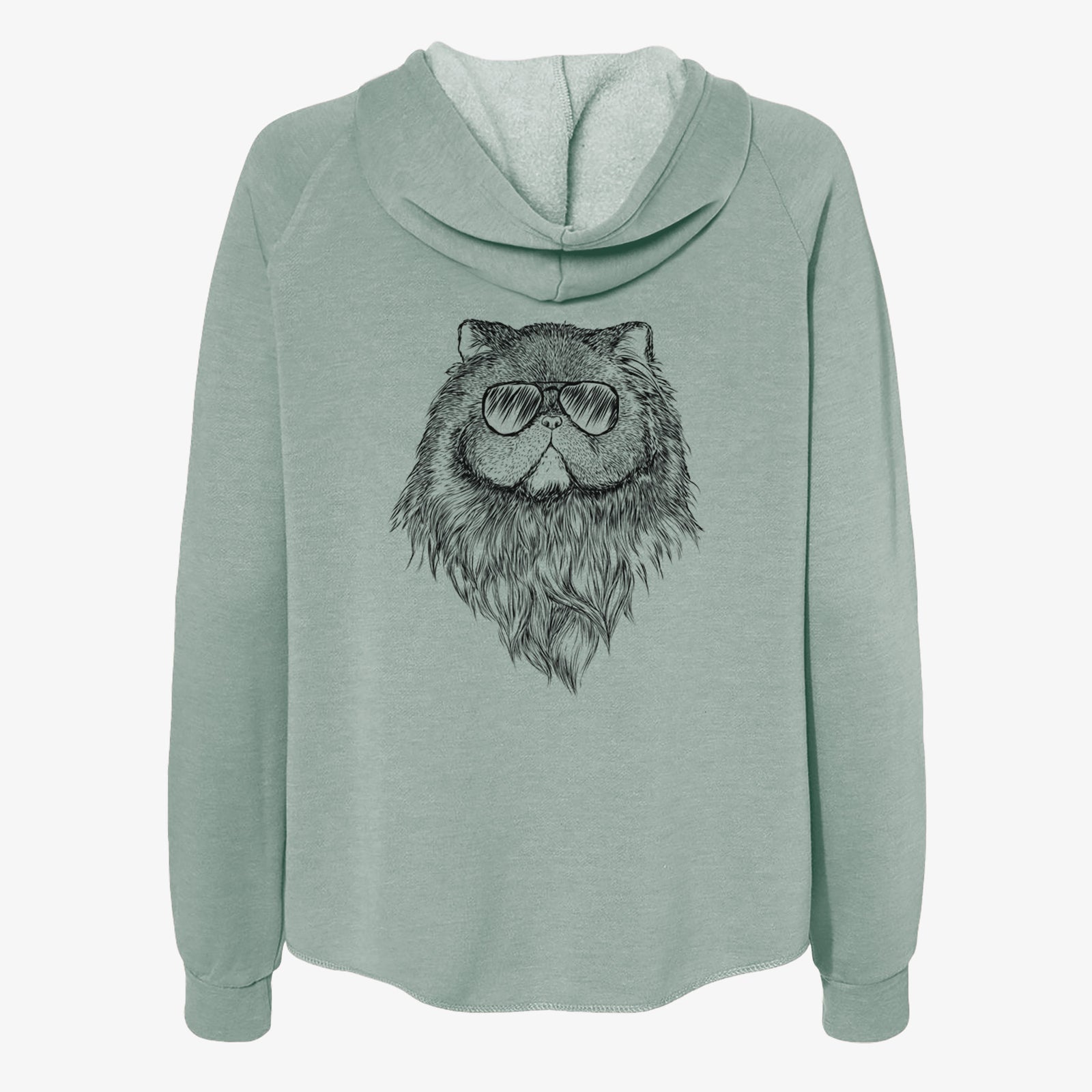 Vader the Persian Cat - Women's Cali Wave Zip-Up Sweatshirt