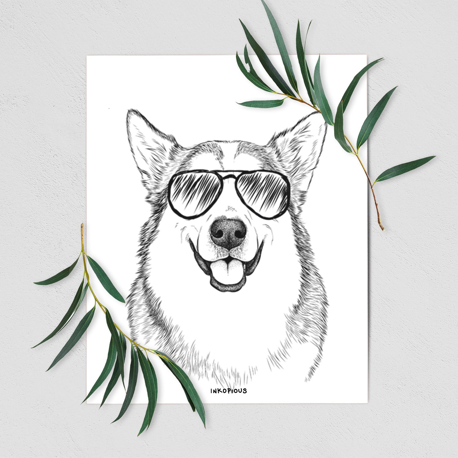 Vader the Alaskan Malamute Art Print