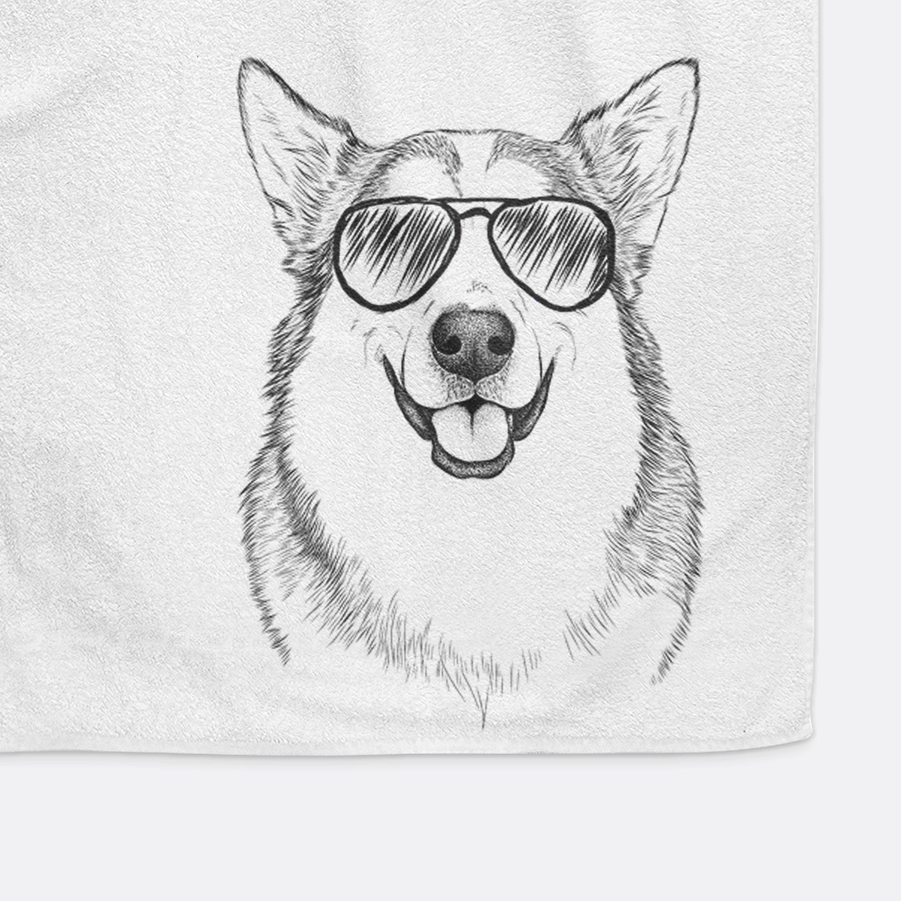 Vader the Alaskan Malamute Decorative Hand Towel