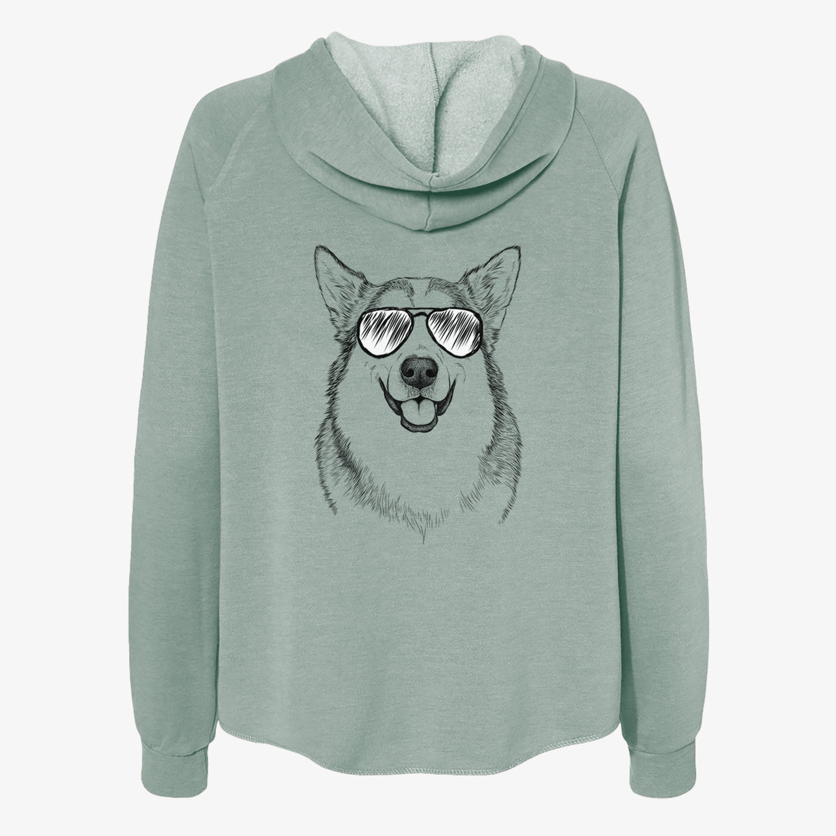 Vader the Alaskan Malamute - Women's Cali Wave Zip-Up Sweatshirt