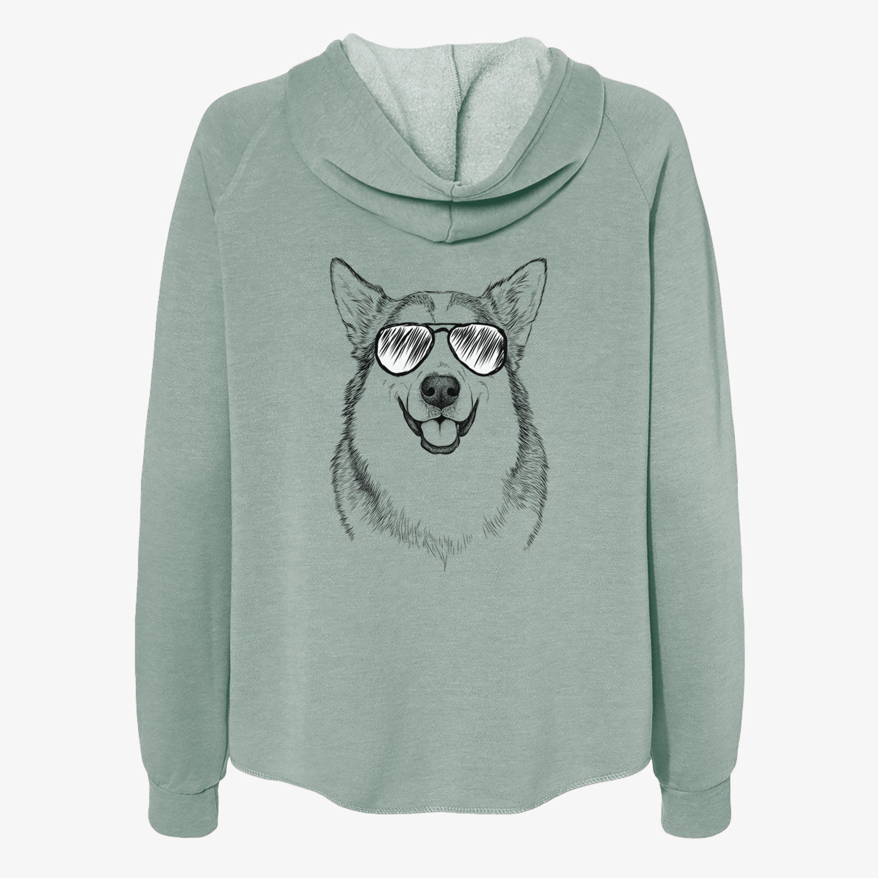 Vader the Alaskan Malamute - Women's Cali Wave Zip-Up Sweatshirt