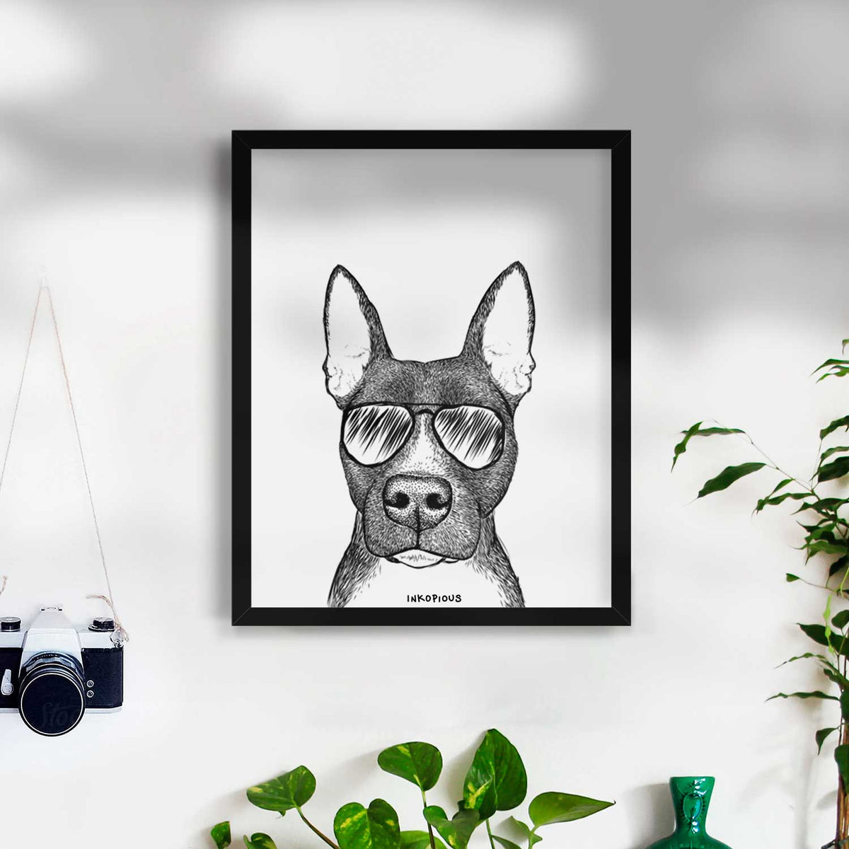 Violet the Pitbull Art Print