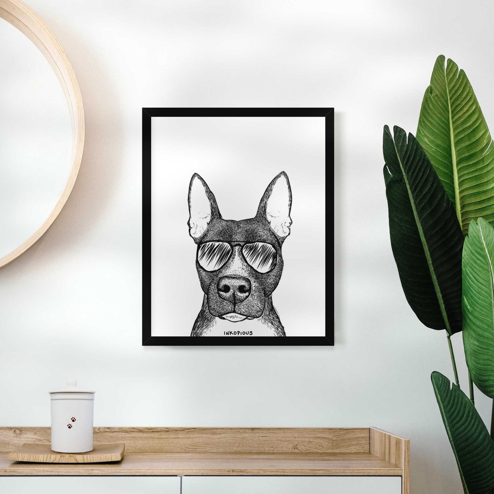 Violet the Pitbull Art Print